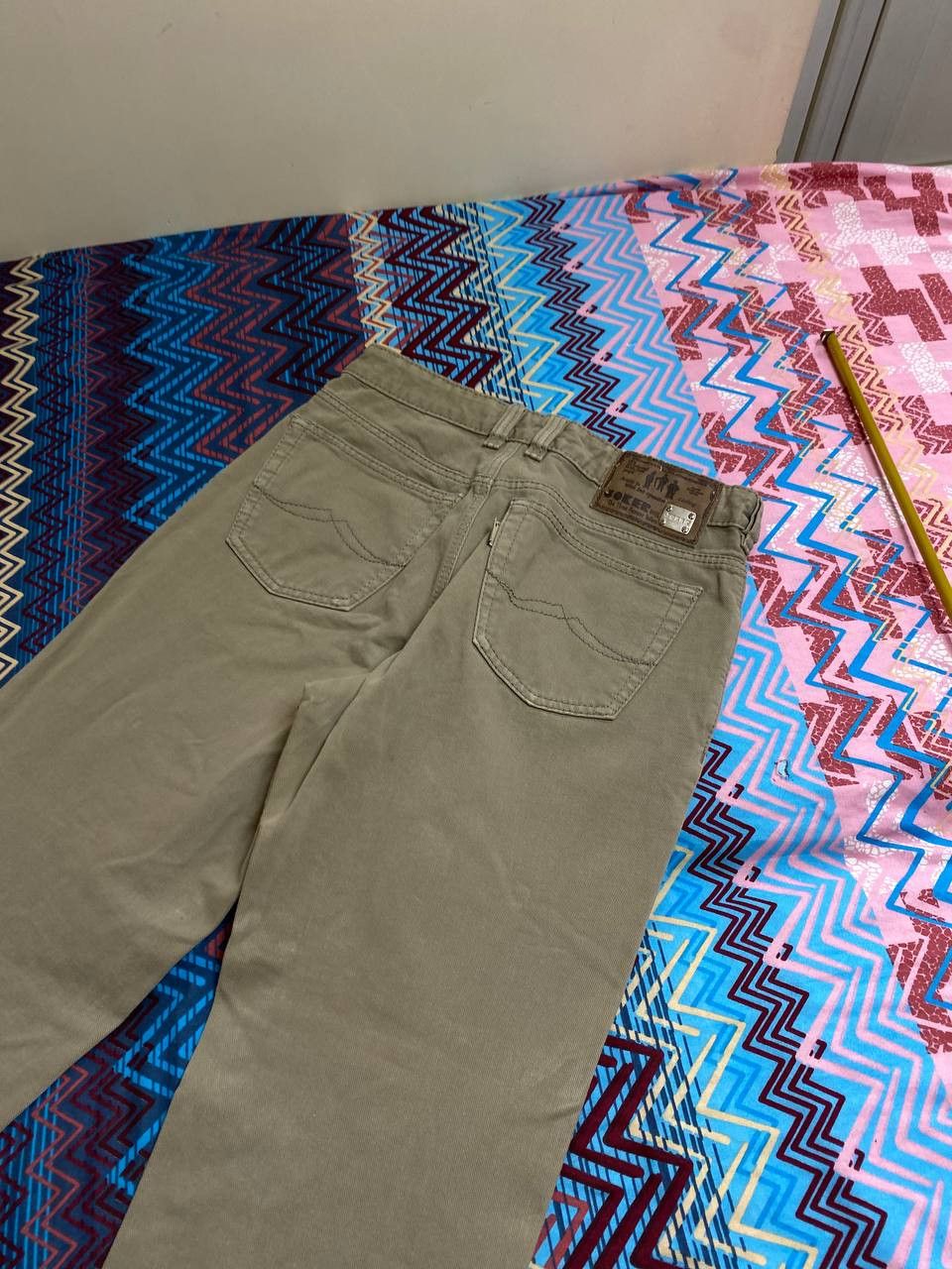 Vintage Denim pants beige vintage jeans Y2K JOKER logo Size US 31 - 16 Thumbnail