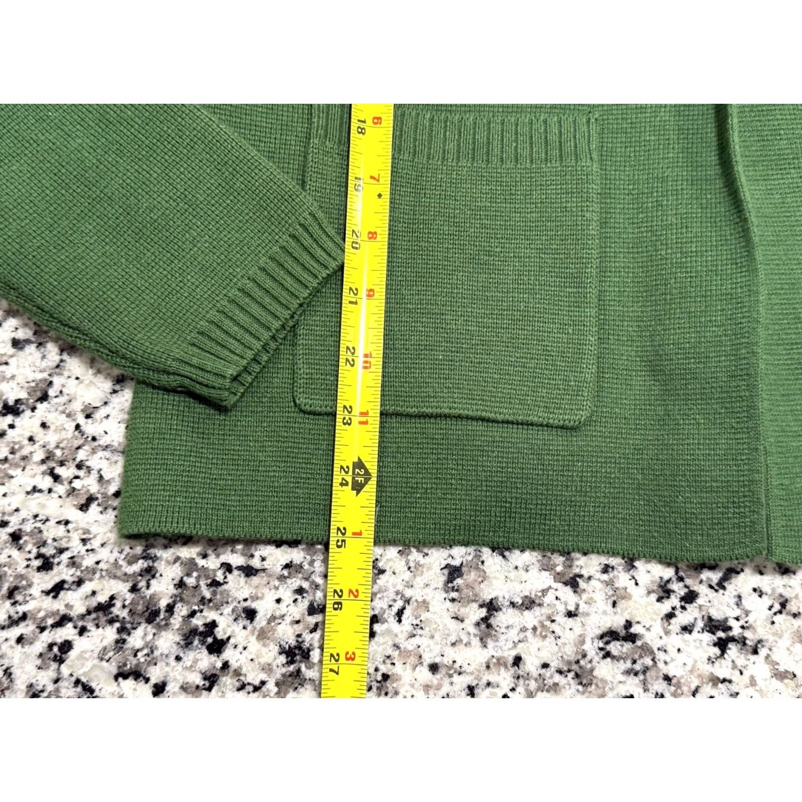 L'AGENCE L’AGENCE Lacey Knit Blazer Sz S/P Kelly Green Single Gold Button 2 Pocket Women Size S / US 4 / IT 40 - 7 Thumbnail