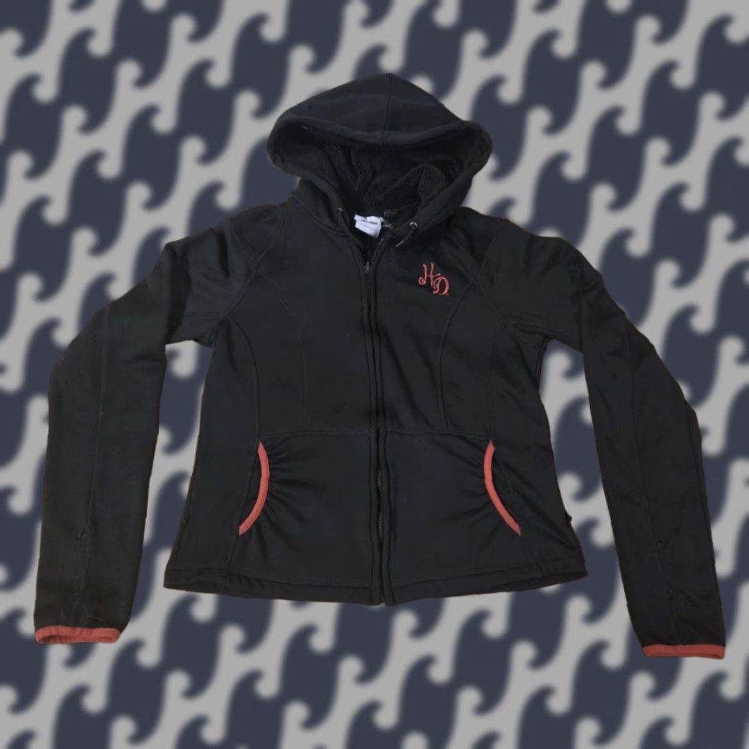 Harley Davidson Harley-Davidson Jacket Womens M Black Fleece Lined Full Zip Hoodie Moto Size M / US 6-8 / IT 42-44 - 1 Thumbnail