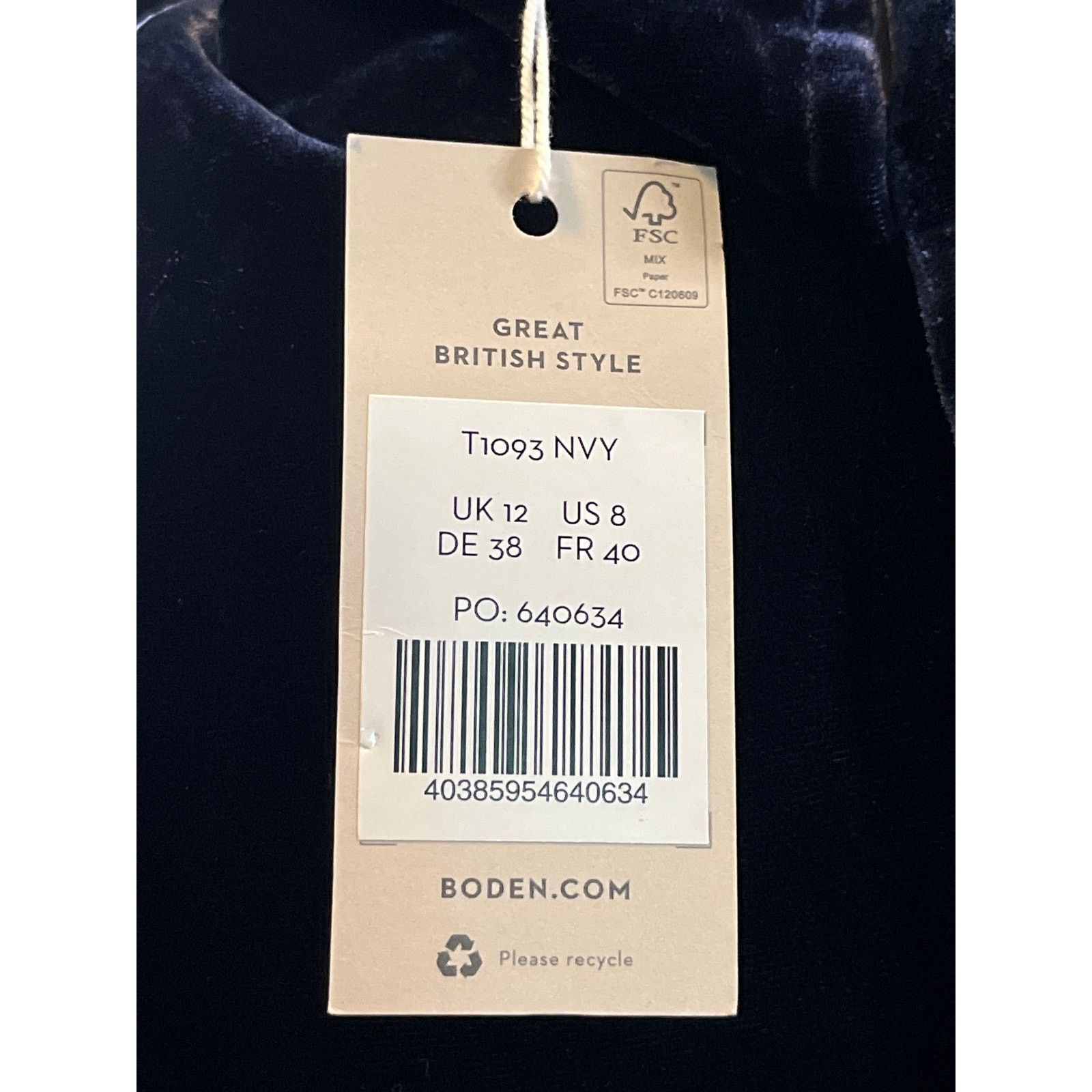 Boden Boden Navy Blue Velvet Halterneck Top Size 8 Size M / US 6-8 / IT 42-44 - 2 Thumbnail