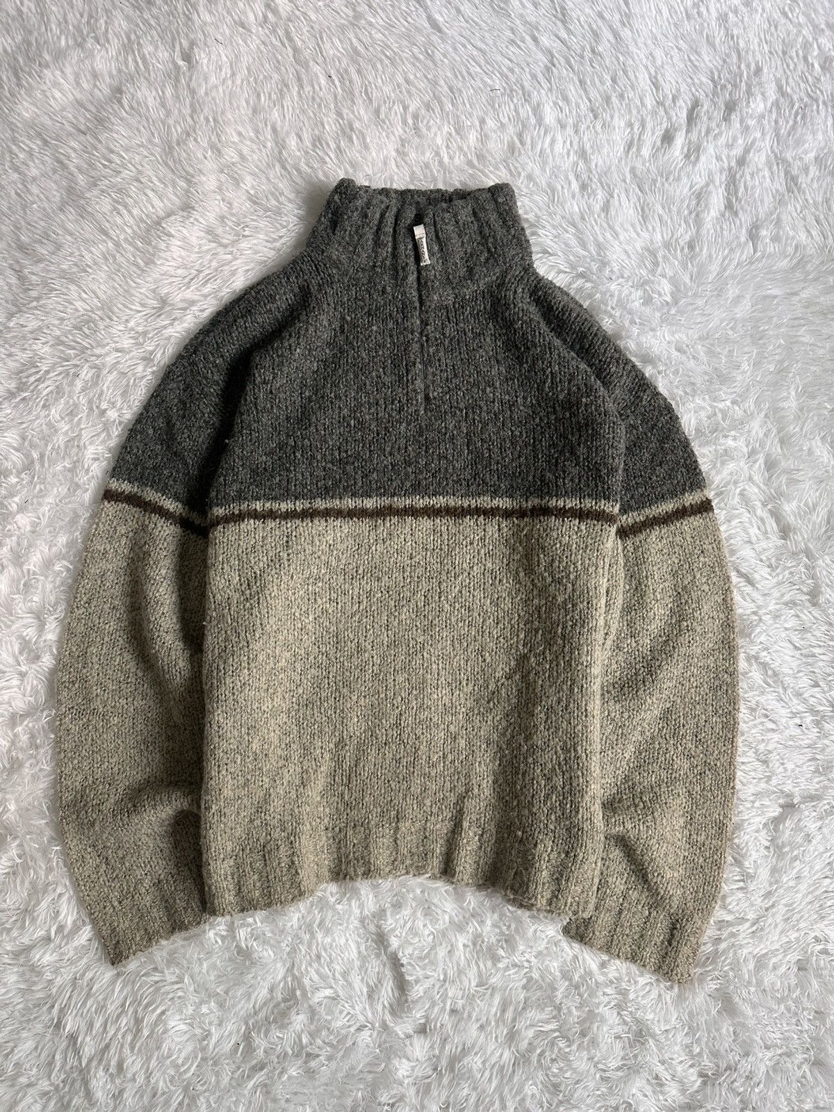 Giorgio Armani 90’s Armani Jeans Quater Zip Knitwear Size US XL / EU 56 / 4 - 2 Thumbnail
