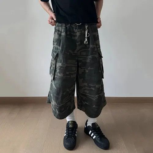 Japanese Brand Kimiko x Misa Denim Shorts Large Pocket Camouflage Workwear Size US 32 / EU 48 - 4 Thumbnail