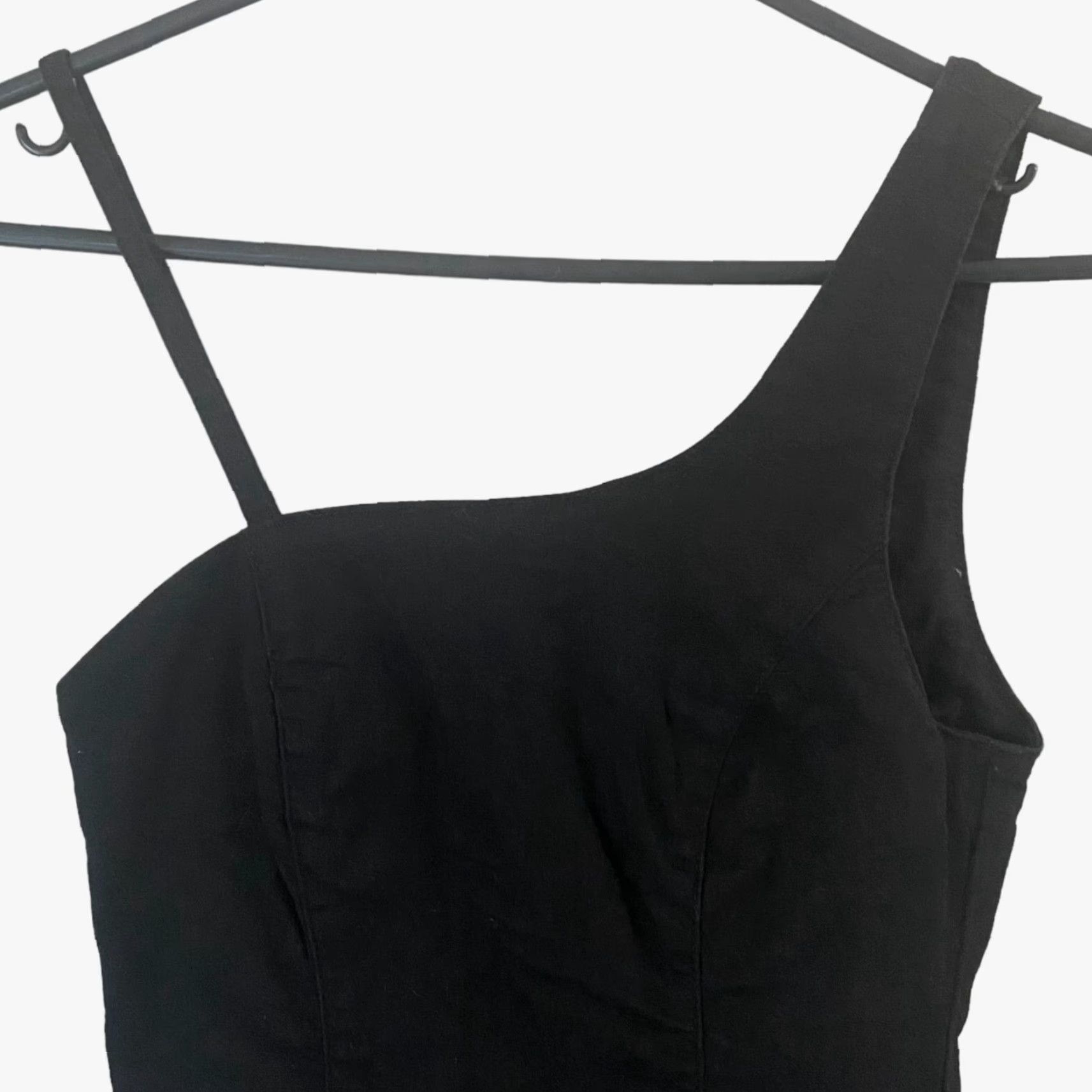Topshop Topshop Body-Con Mini Dress Women's 4 Black Sleeveless One-Shoulder Zip Casual Party/Cocktail Woman Dress Bodycon Mini Size S / US 4 / IT 40 - 5 Thumbnail