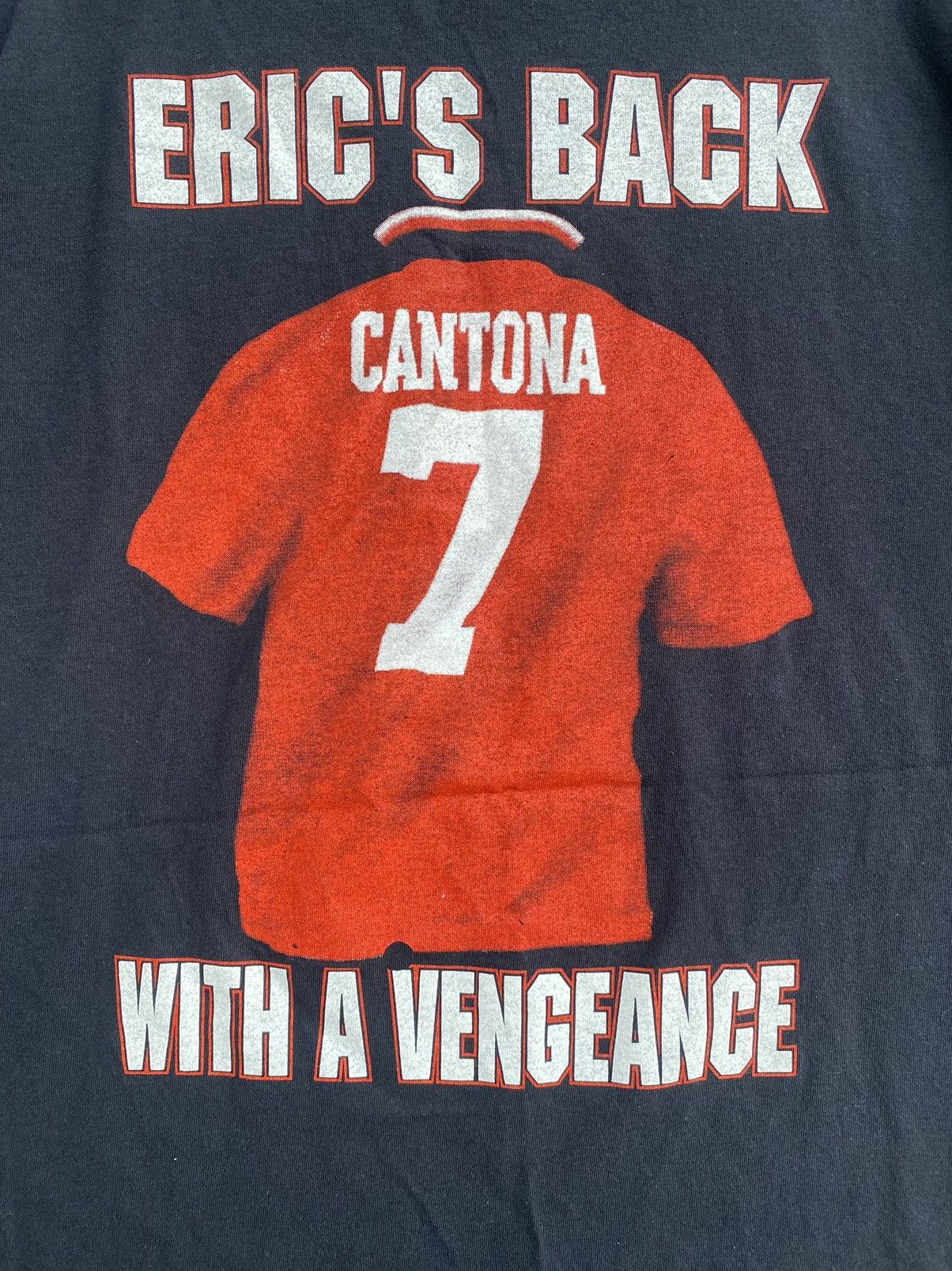 Vintage Vtg 90s Eric Cantona the legendary double side logo shirt Size US XL / EU 56 / 4 - 4 Thumbnail