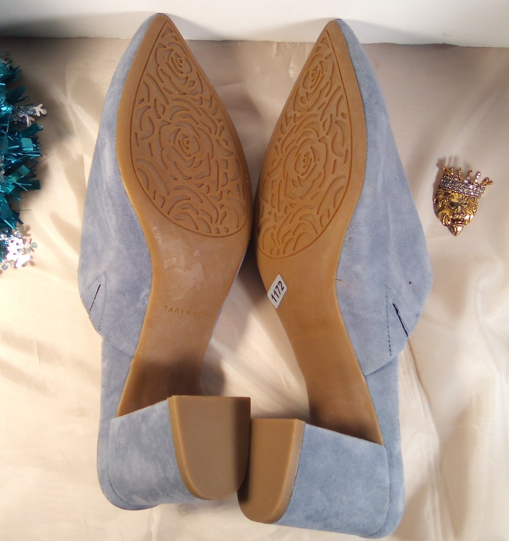Other TARYN ROSE LIGHT BLUE SUEDE LEATHER SLIDER CASUAL SANDAL 9M Size US 9 / IT 39 - 7 Thumbnail