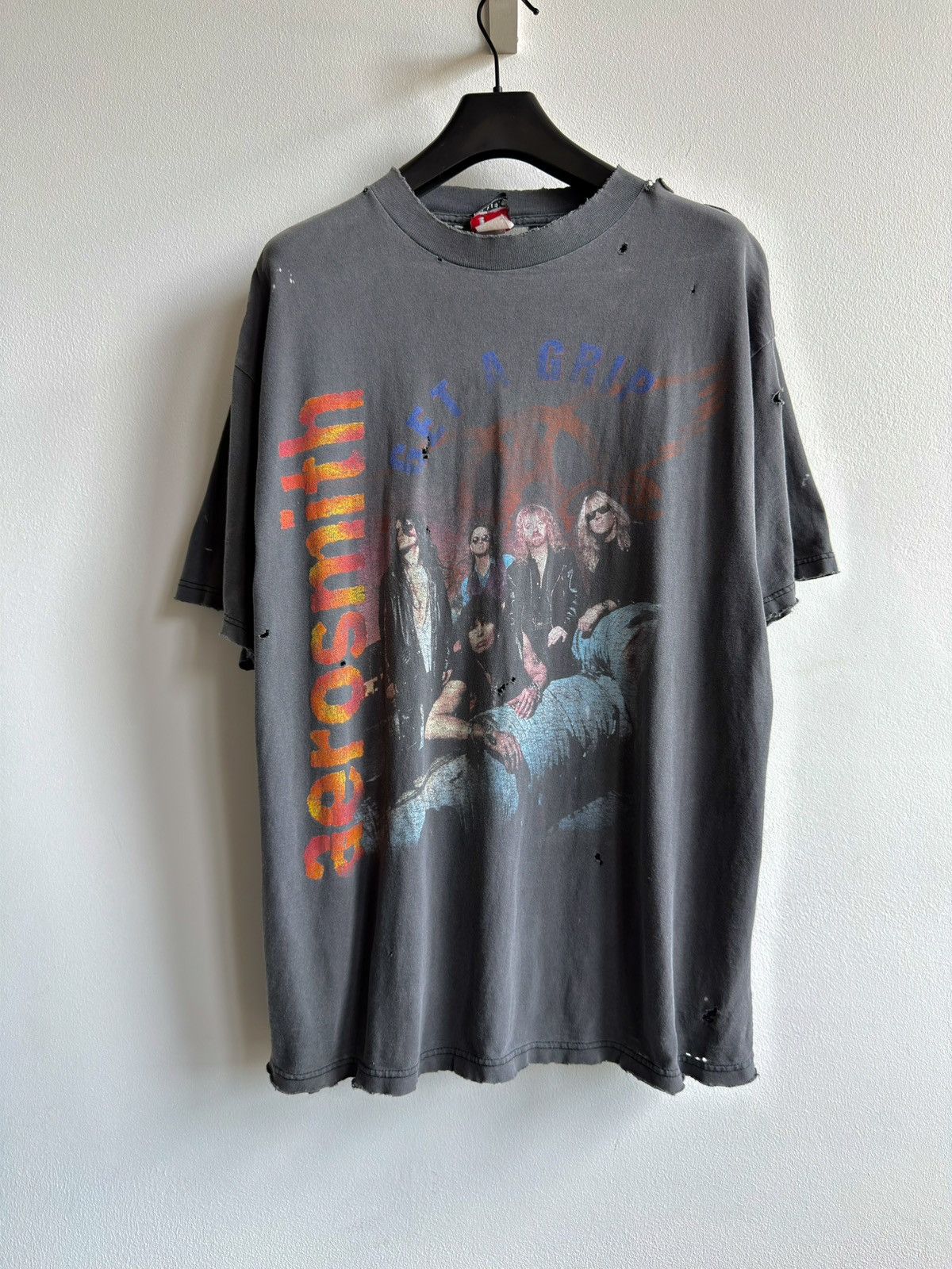 Band Tees Vintage 90s Faded Thrashed Grunge Erd Aerosmith Band Tee Size US XL / EU 56 / 4 - 7 Thumbnail