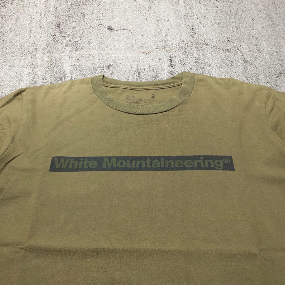White Mountaineering 🇯🇵 White Mountaineering Logo Japan Box T-shirt Green Army Size US M / EU 48-50 / 2 - 4 Thumbnail
