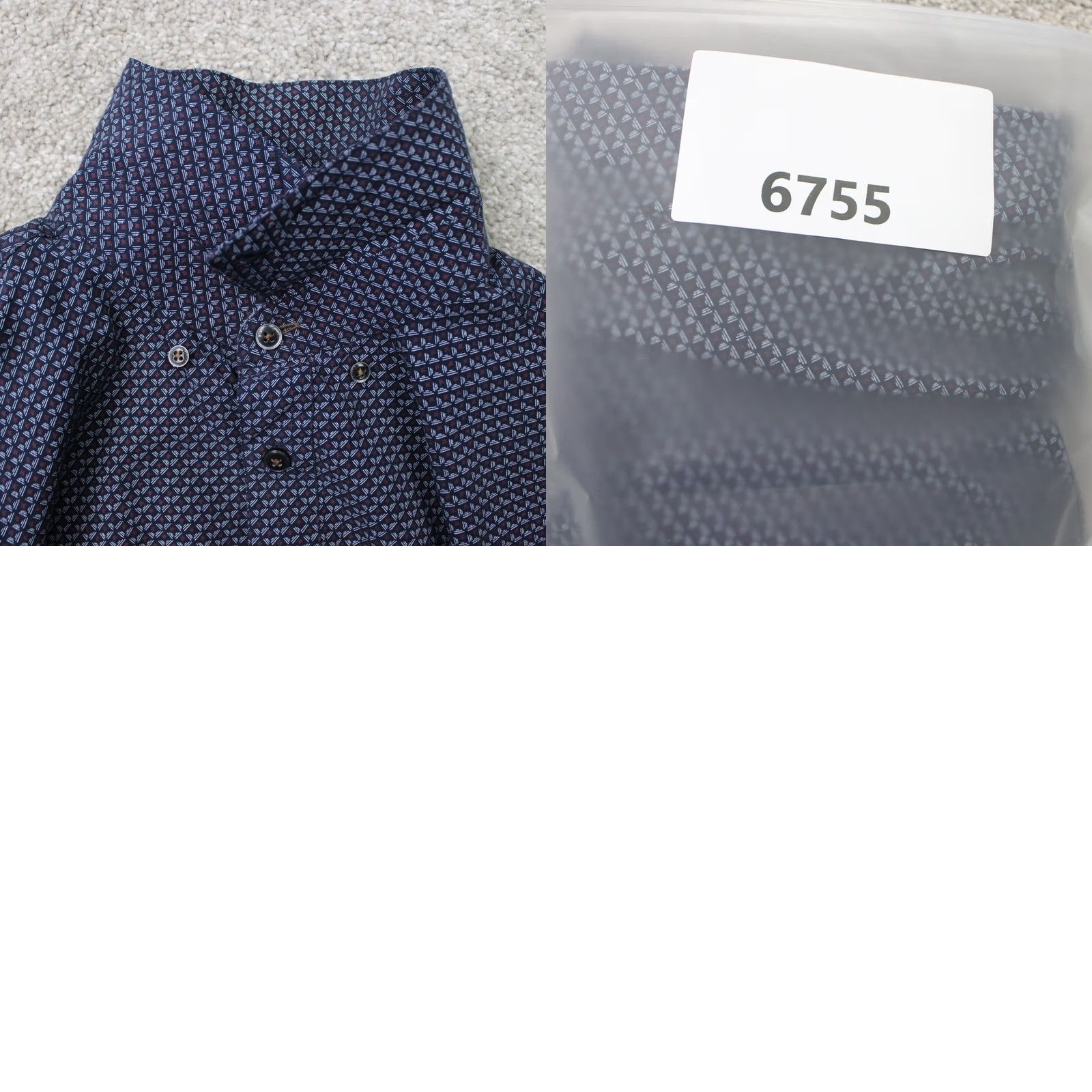 Ted Baker Ted Baker London Shirt Mens 4/ Large Blue Geometric Modal/Polyester Long Sleeve Shirt Size US L / EU 52-54 / 3 - 9 Thumbnail