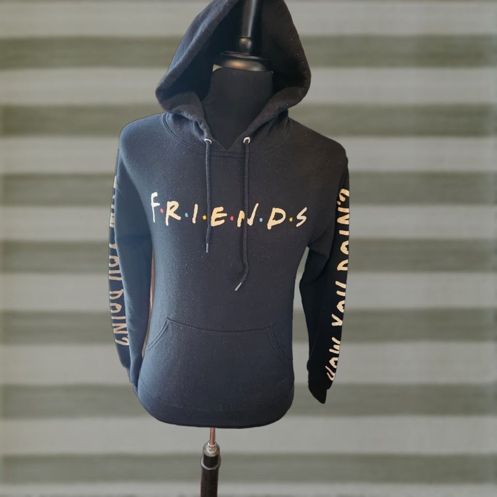 Vintage Friends How You Doin Hoodie Adult Small Black Hooded Sweatshirt TV Show Pullover Size US S / EU 44-46 / 1 - 1 Thumbnail