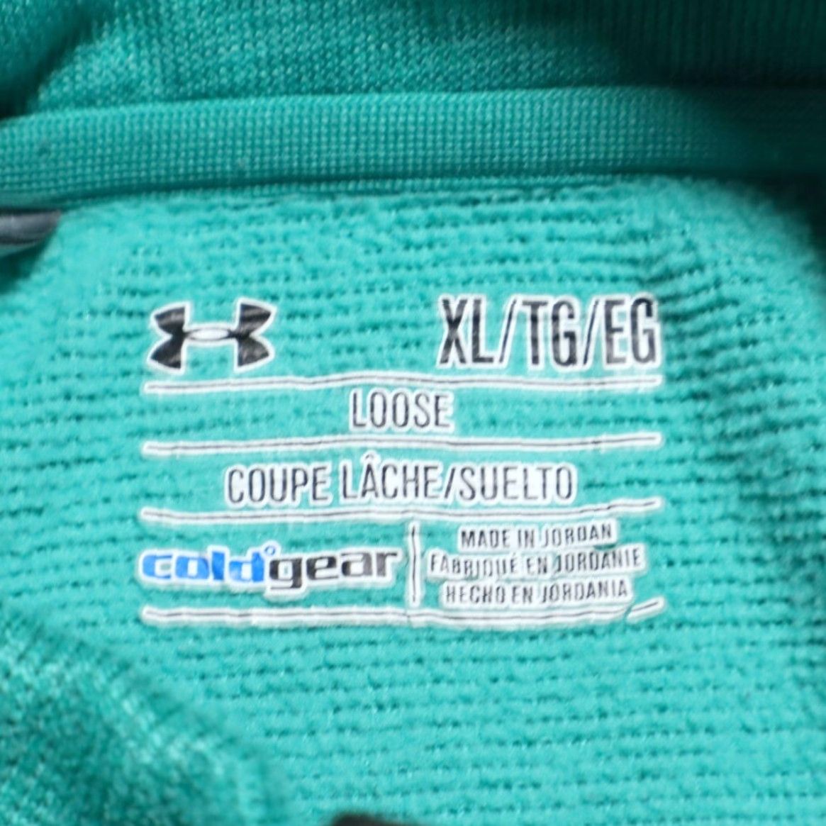 Under Armour Under Armour Coldgear Loose Knit Pullover Solid Mock Long Sleeve Sweatshirt Green Men's XL Shirt Size US XL / EU 56 / 4 - 5 Thumbnail