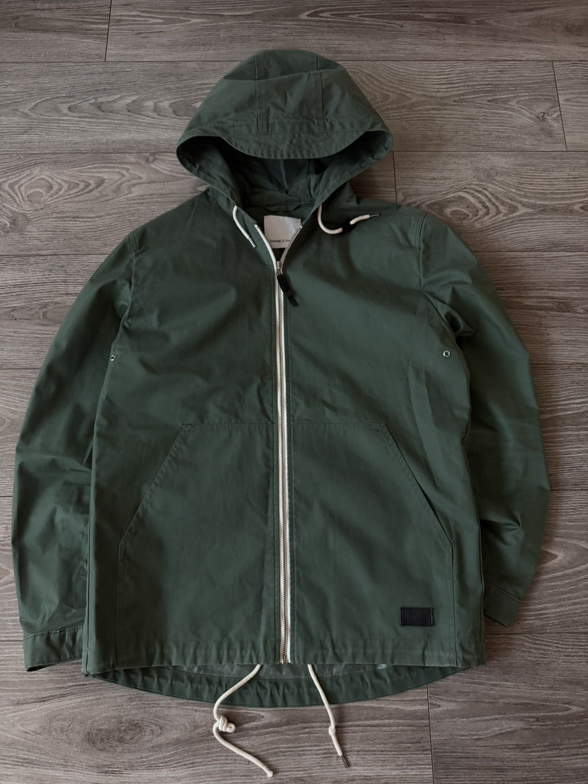 Samsoe Samsoe Samsoe Samsoe Dalgarno Thyme Waxed Waterproof Jacket Size US L / EU 52-54 / 3 - 5 Thumbnail