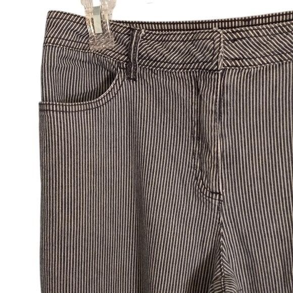 Chicos Chicos Size 1.5 Med Womens Pants Blue White Striped Bootcut Size US 32 / EU 48 - 9 Thumbnail