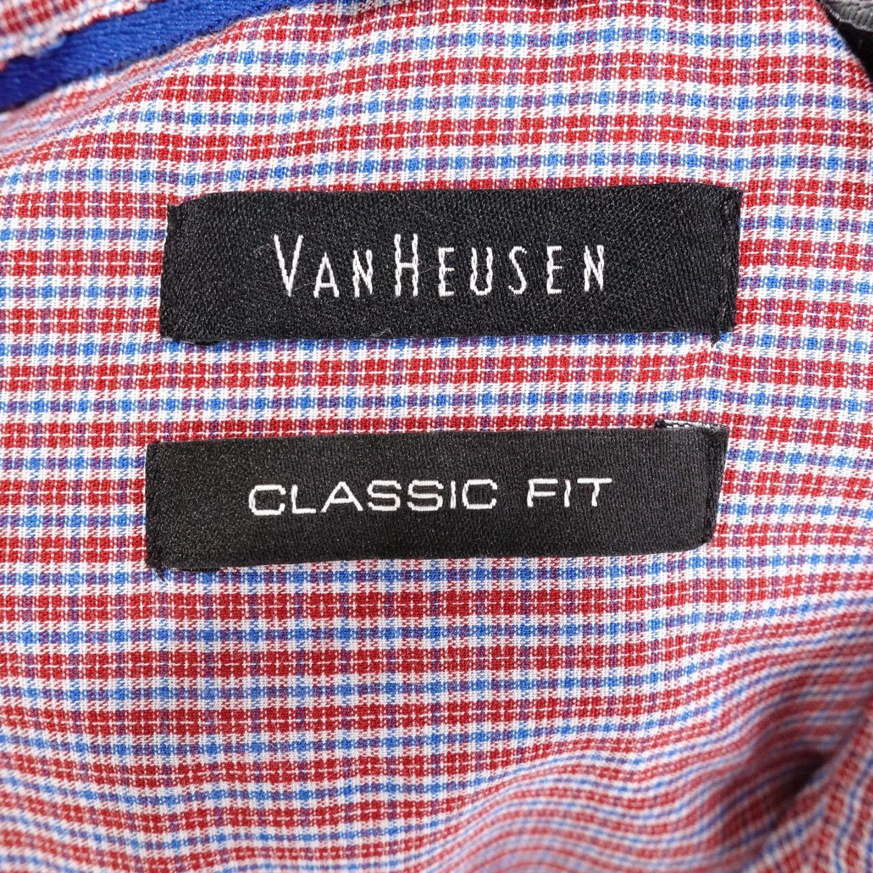 Van Heusen Van Heusen Shirt Mens XL Red Blue Checkered Classic Fit Short Sleeve Button Up Size US XL / EU 56 / 4 - 6 Thumbnail