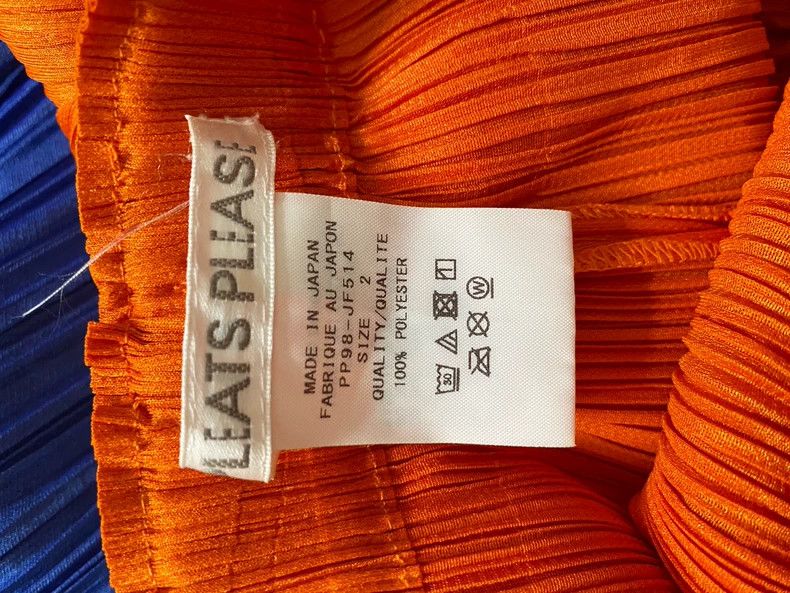 Issey Miyake Issey Miyake size:2 Orange pleated trousers Size 23" - 3 Thumbnail