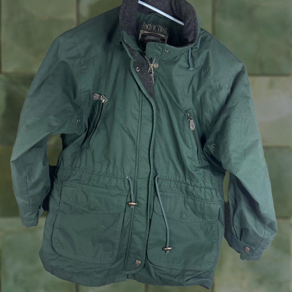 Vintage VINTAGE Pacific Trail Jacket Mens M Green Hooded Fleece Parka Outdoor 90s Size US M / EU 48-50 / 2 - 1 Thumbnail