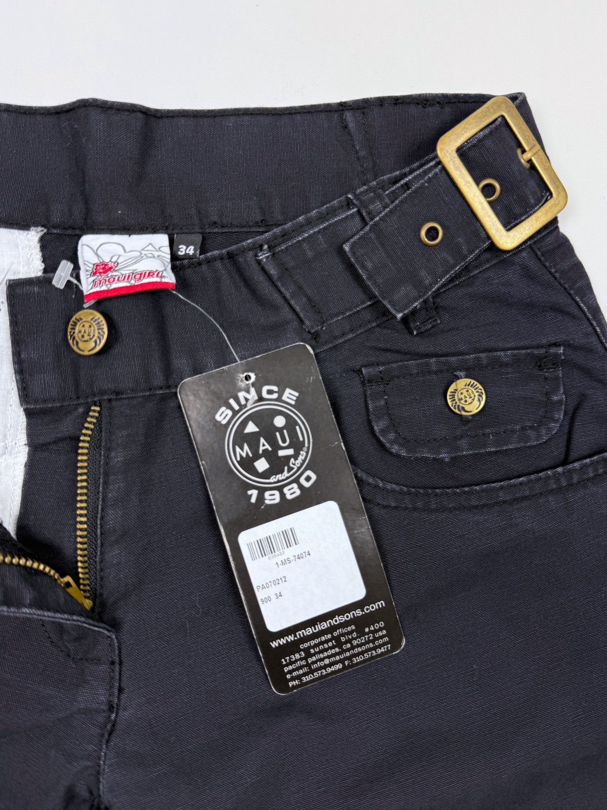 Maui and Sons Y2K Vintage Maui Girl Low Rise Belted Cargo Flared Pants Size 28" / US 6 / IT 42 - 5 Thumbnail
