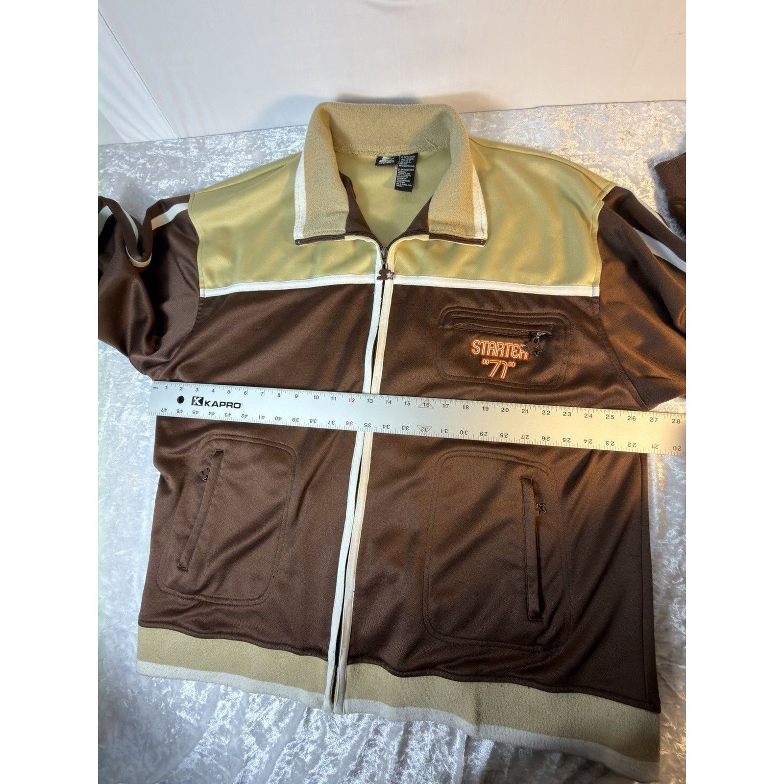Starter Vintage Starter Tracksuit Y2K Brown Full Zip Jacket Pants XL Size US XL / EU 56 / 4 - 14 Thumbnail
