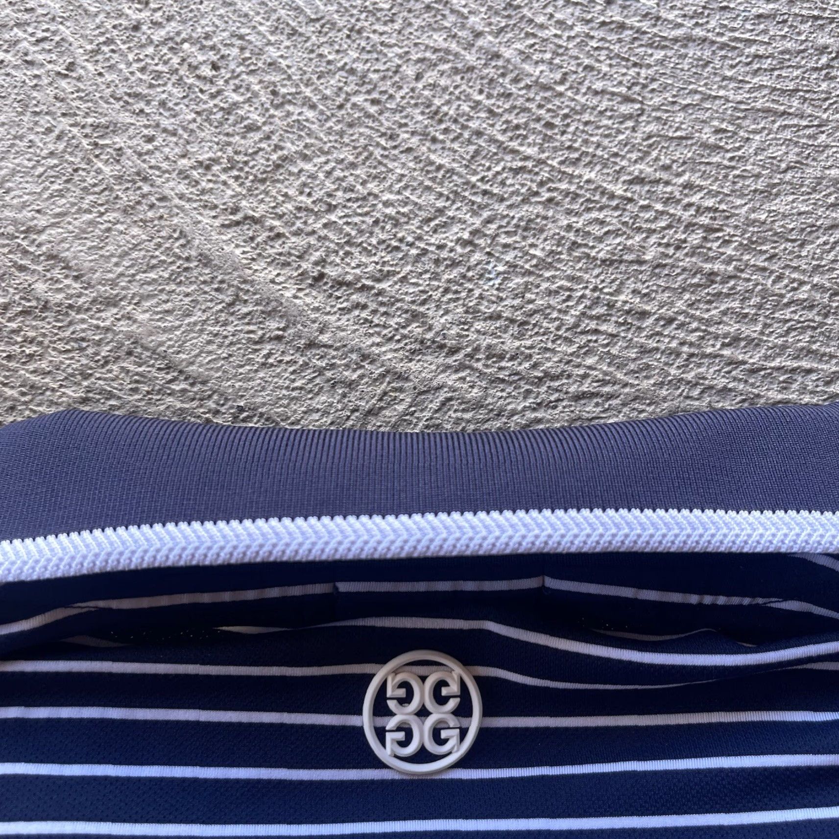 G/FORE G/Fore Polo Shirt Mens Large Blue White Performance Stretch Striped Golf Basic Size US L / EU 52-54 / 3 - 6 Thumbnail