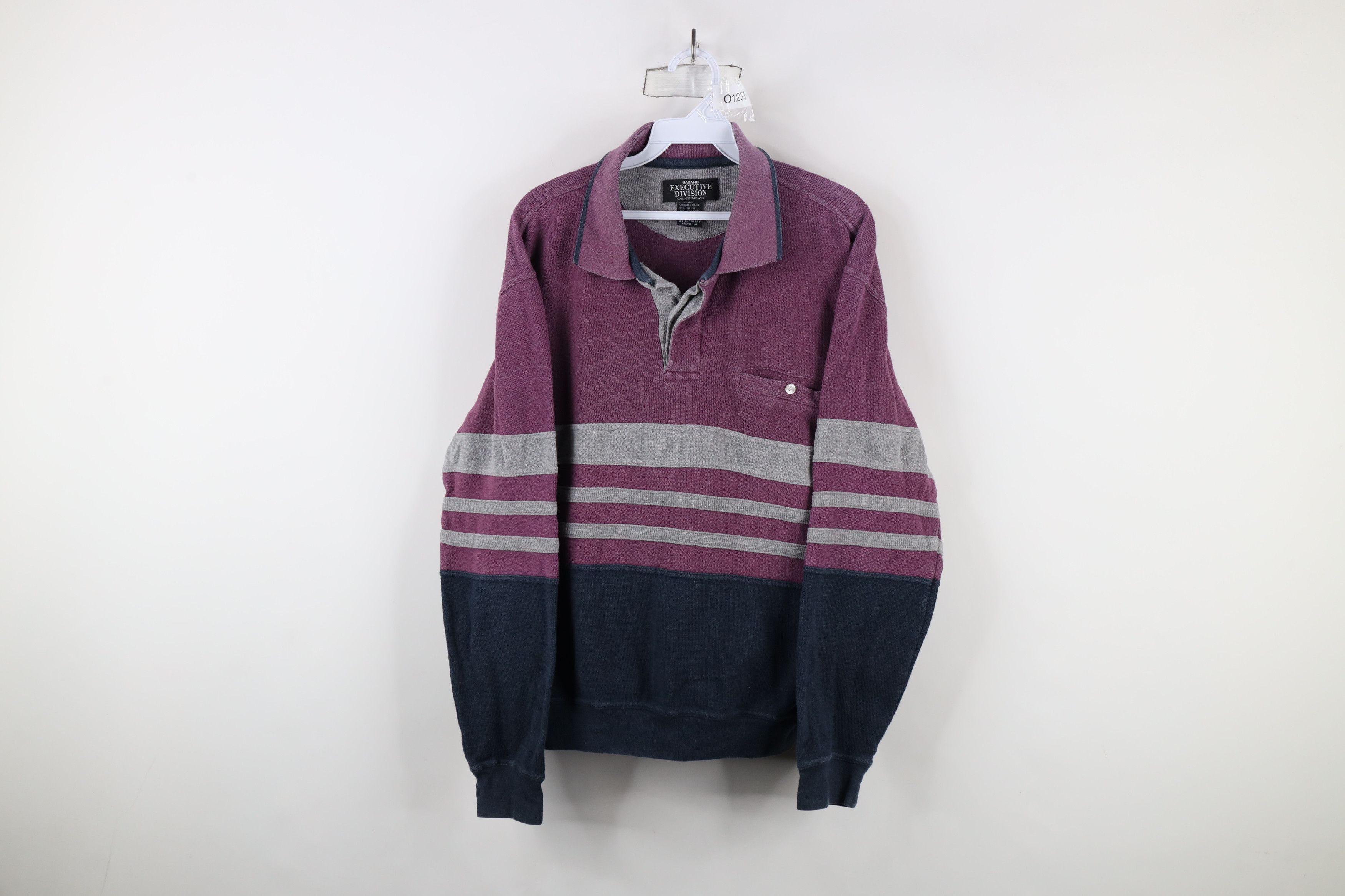 Vintage Vintage 90s Streetwear Thermal Waffle Knit Pullover Polo Size US M / EU 48-50 / 2 - 1 Thumbnail