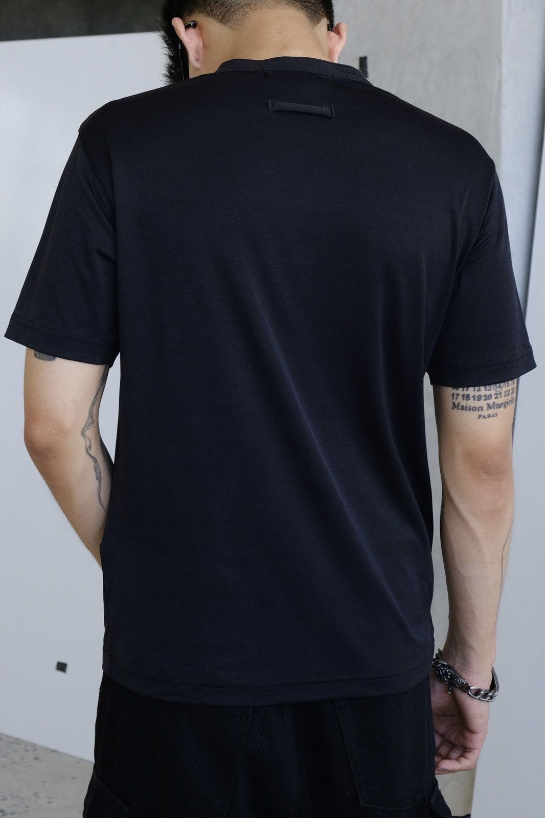 Jean Paul Gaultier Jean-Paul GAULTIER Objet Early 00s Black Button Up T-Shirt Size US L / EU 52-54 / 3 - 8 Thumbnail