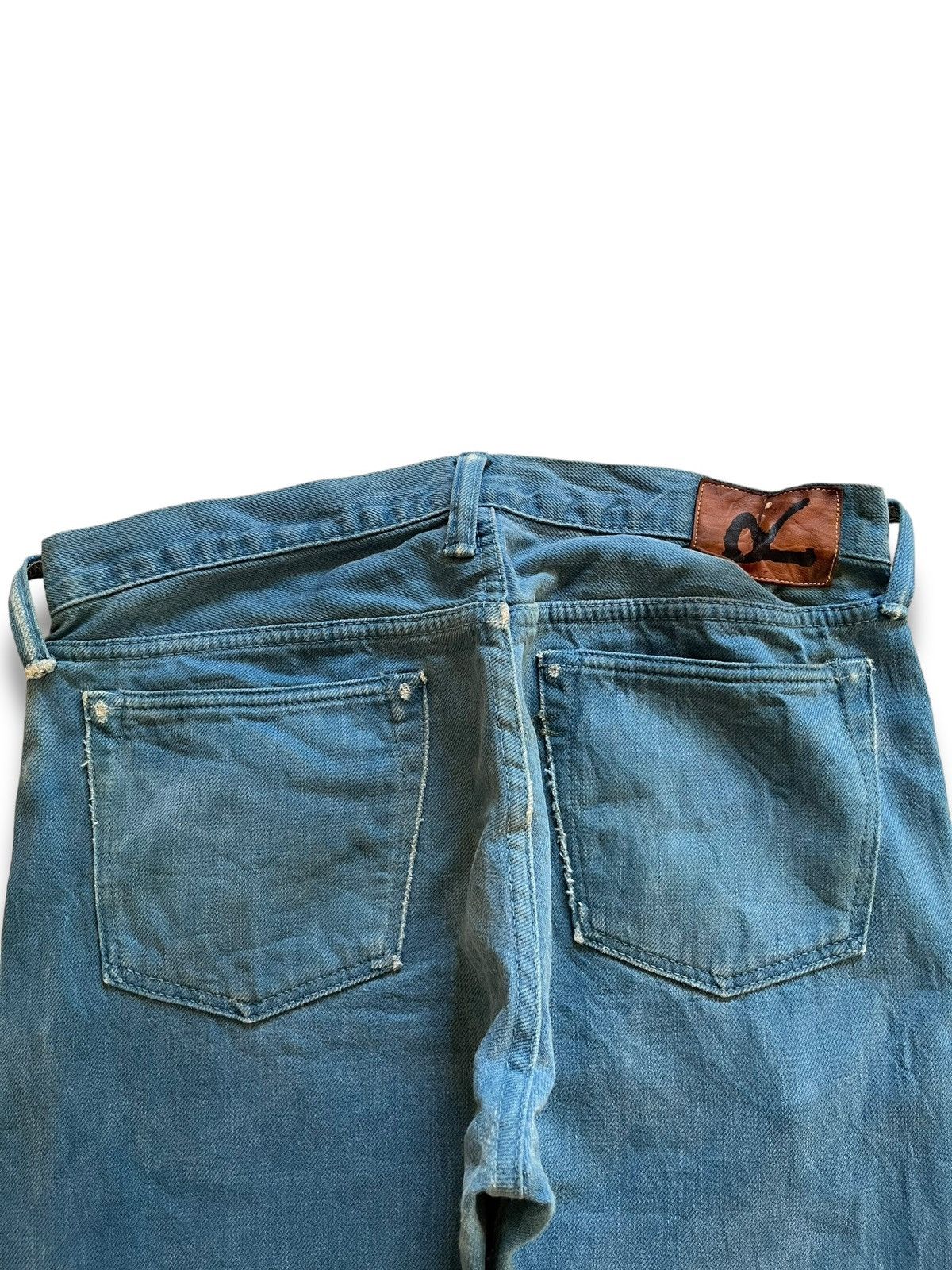 45rpm × Japanese Brand Vintage 45Rpm Selvedge Light Blue Sky Distressed Jeans Size US 30 / EU 46 - 10 Thumbnail