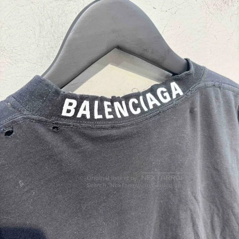 Balenciaga Balenciaga Washed Distressed T-Shirt Size US S / EU 44-46 / 1 - 2 Thumbnail