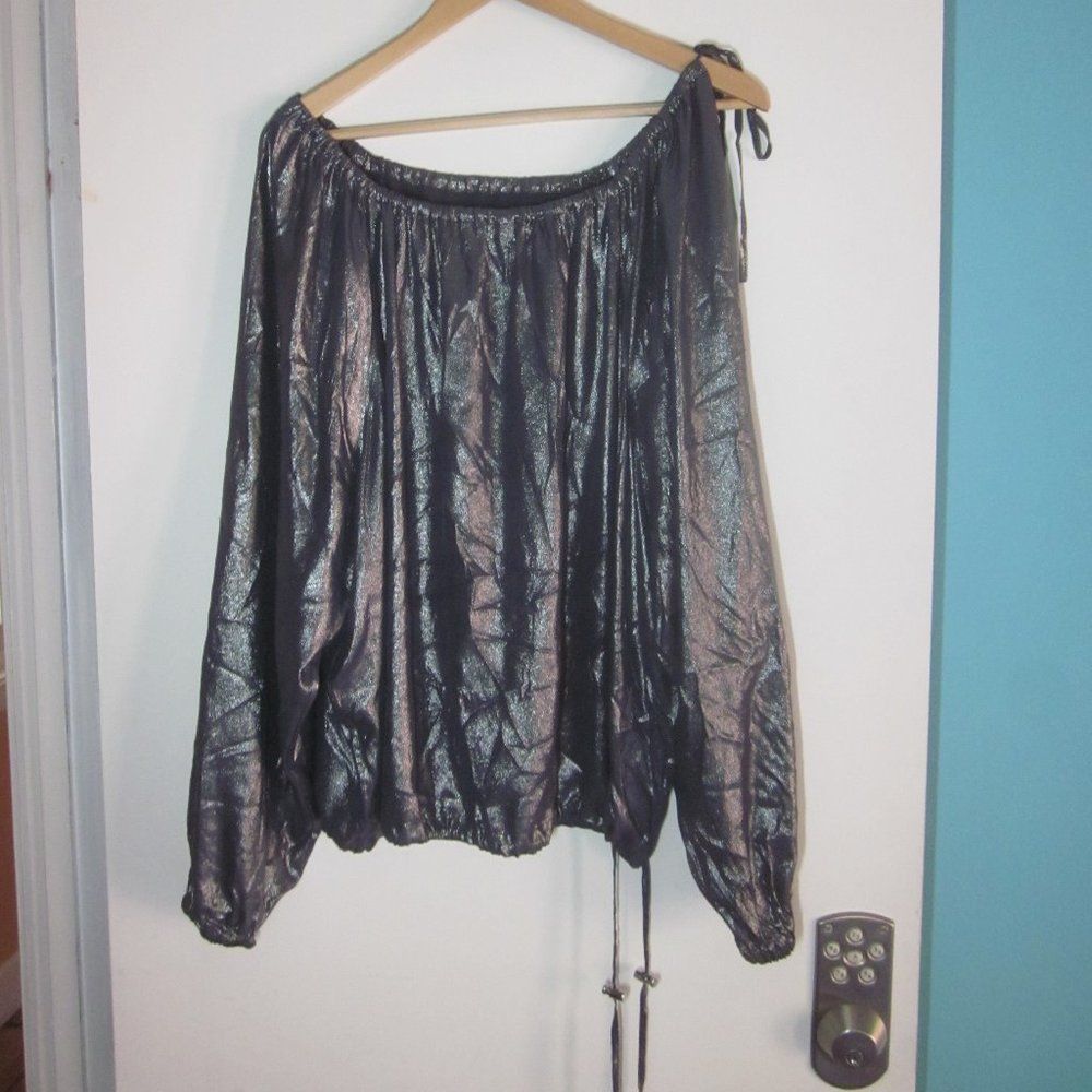 Cedric Charlier Cedric Charlier Blouse Size 8 Lead Metallic Size M / US 6-8 / IT 42-44 - 4 Thumbnail