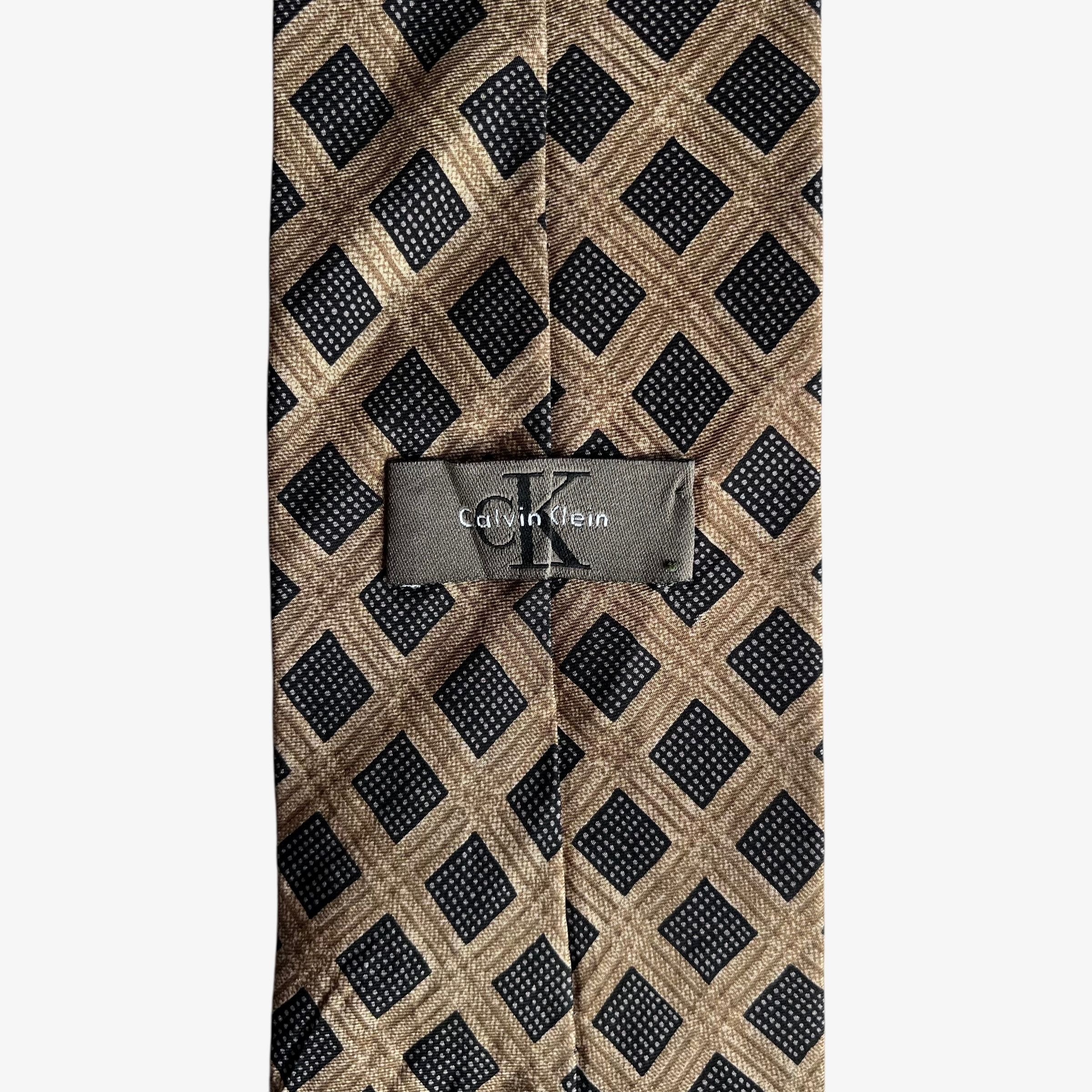 Calvin Klein Vintage 90s Calvin Klein Geometric & Striped Silk Tie Size ONE SIZE - 2 Thumbnail