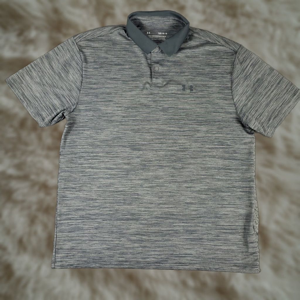 Under Armour Under Armour Polo Shirt Mens Large Gray Golf Casual Short Sleeve Polo Size US L / EU 52-54 / 3 - 1 Thumbnail
