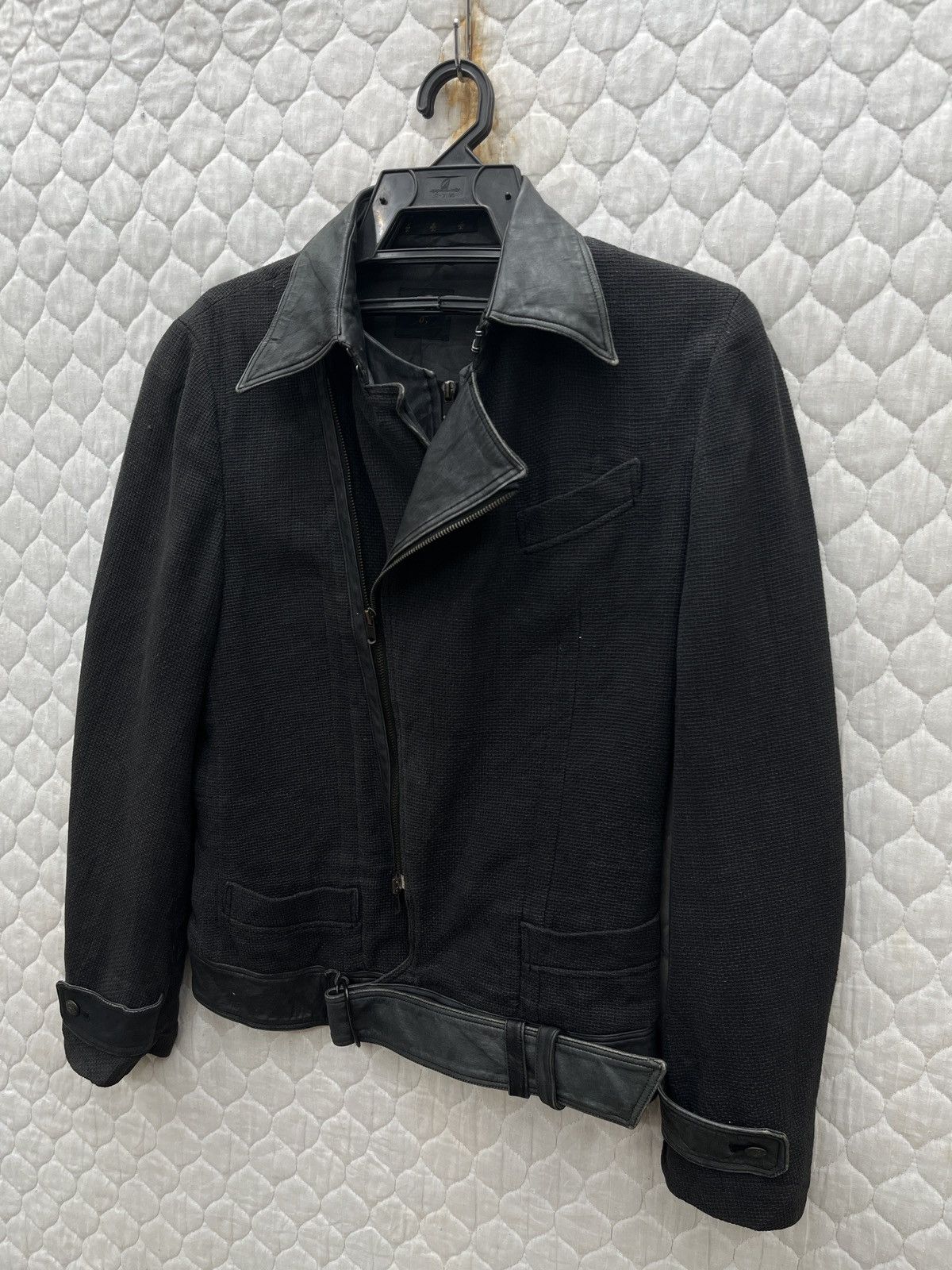 14th Addiction 🔥🔥ATO MATSUTOMO ASYMMETRICAL COTTON LEATHER BIKER JACKET Size S / US 4 / IT 40 - 5 Thumbnail