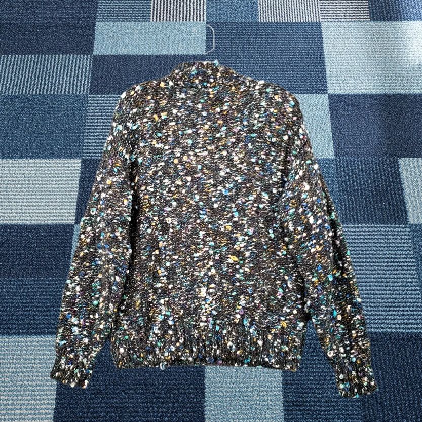 Vintage Rinzi Sweater Womens L Large Gray Long Sleeve Mock Neck Wool Confetti Pullover Size L / US 10 / IT 46 - 1 Thumbnail