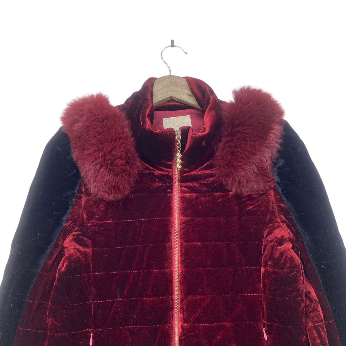 Japanese Brand Japanese Brand Manfeiqi Red Velvet Fox Fur Quilted Jacket Size S / US 4 / IT 40 - 9 Thumbnail