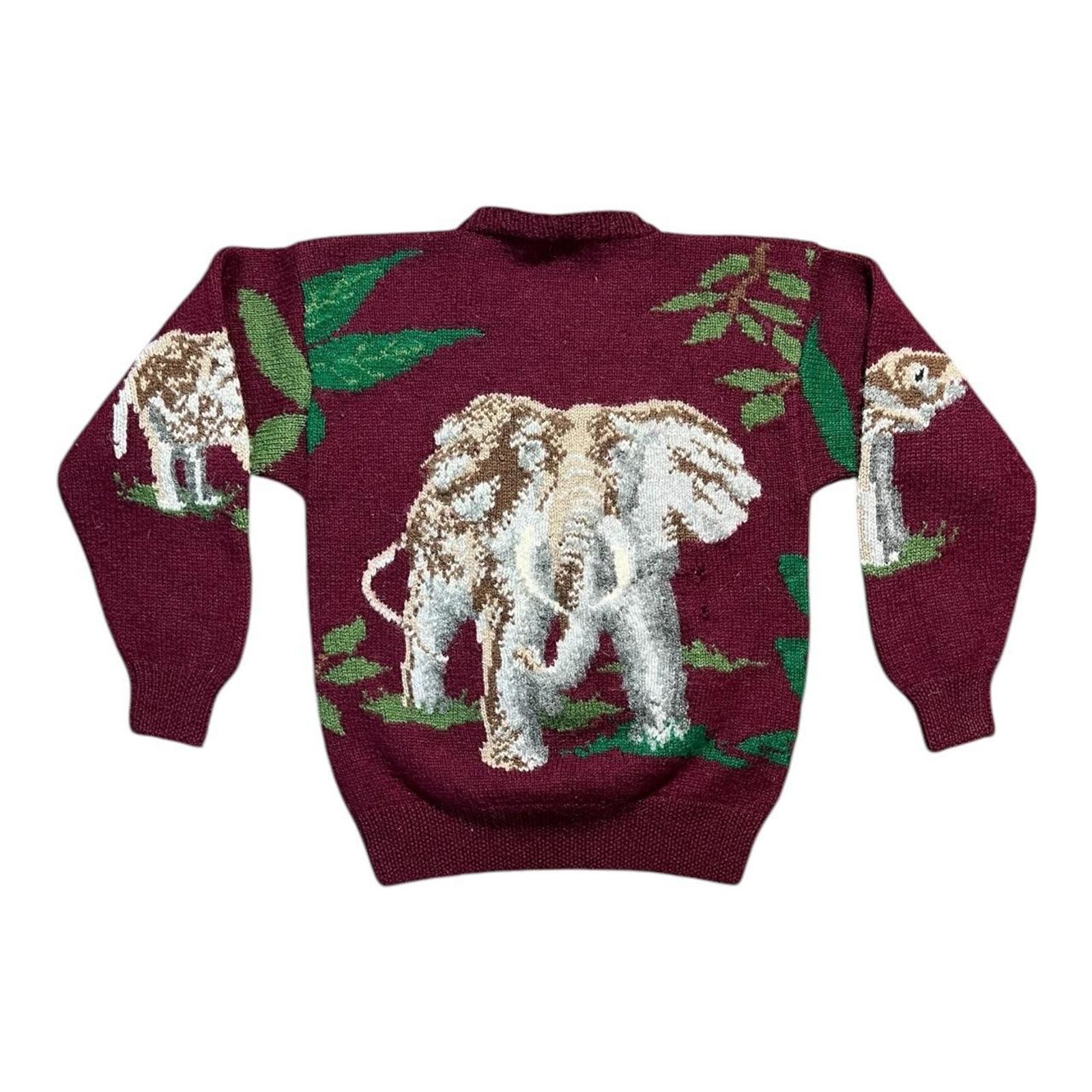 Other Vintage Wills & Geiger 100% Wool Elephant Sweater (rare) Size S / US 4 / IT 40 - 2 Thumbnail