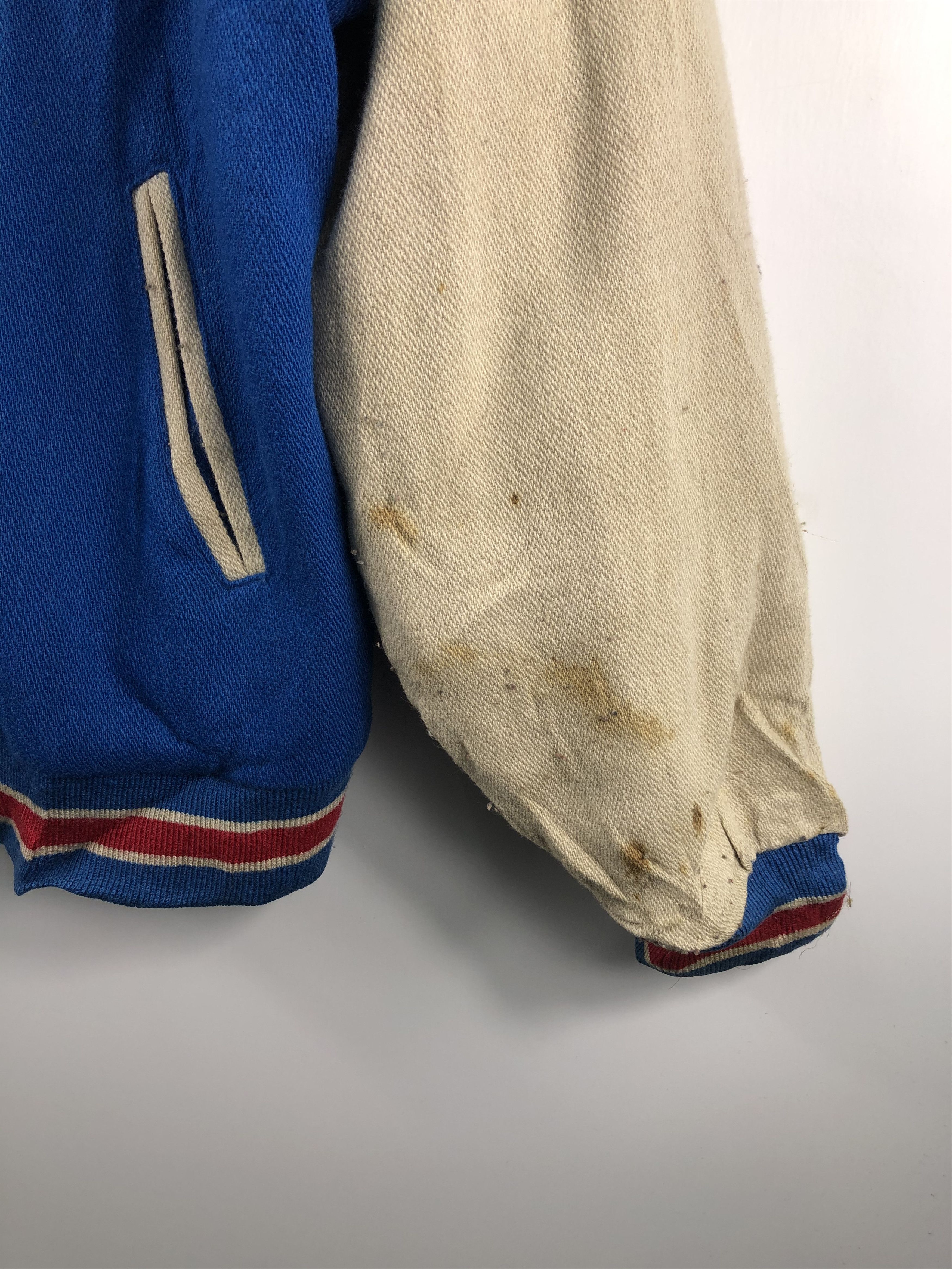Other Vintage 90s Pas De Deux Varsity Jacket Blue V0004 Size US L / EU 52-54 / 3 - 3 Thumbnail