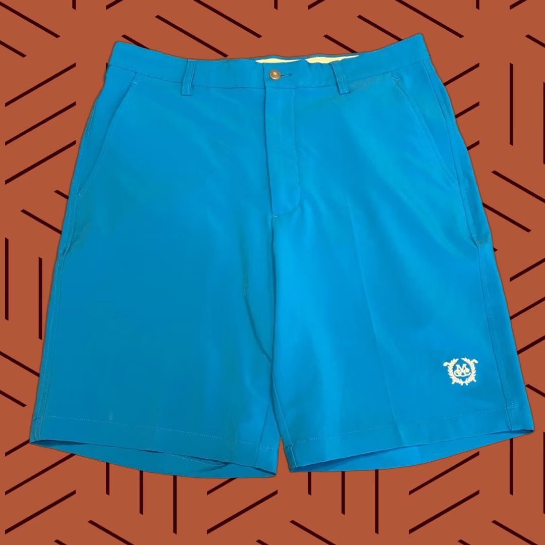 Footjoy FootJoy Shorts Mens 34 Blue Maryland Golf CC 9.5" Chino Logo Stretch Flat Front 5-Pocket Regular Waist Blue Pattern Outdoor Sports Mens Size US 34 / EU 50 - 1 Thumbnail
