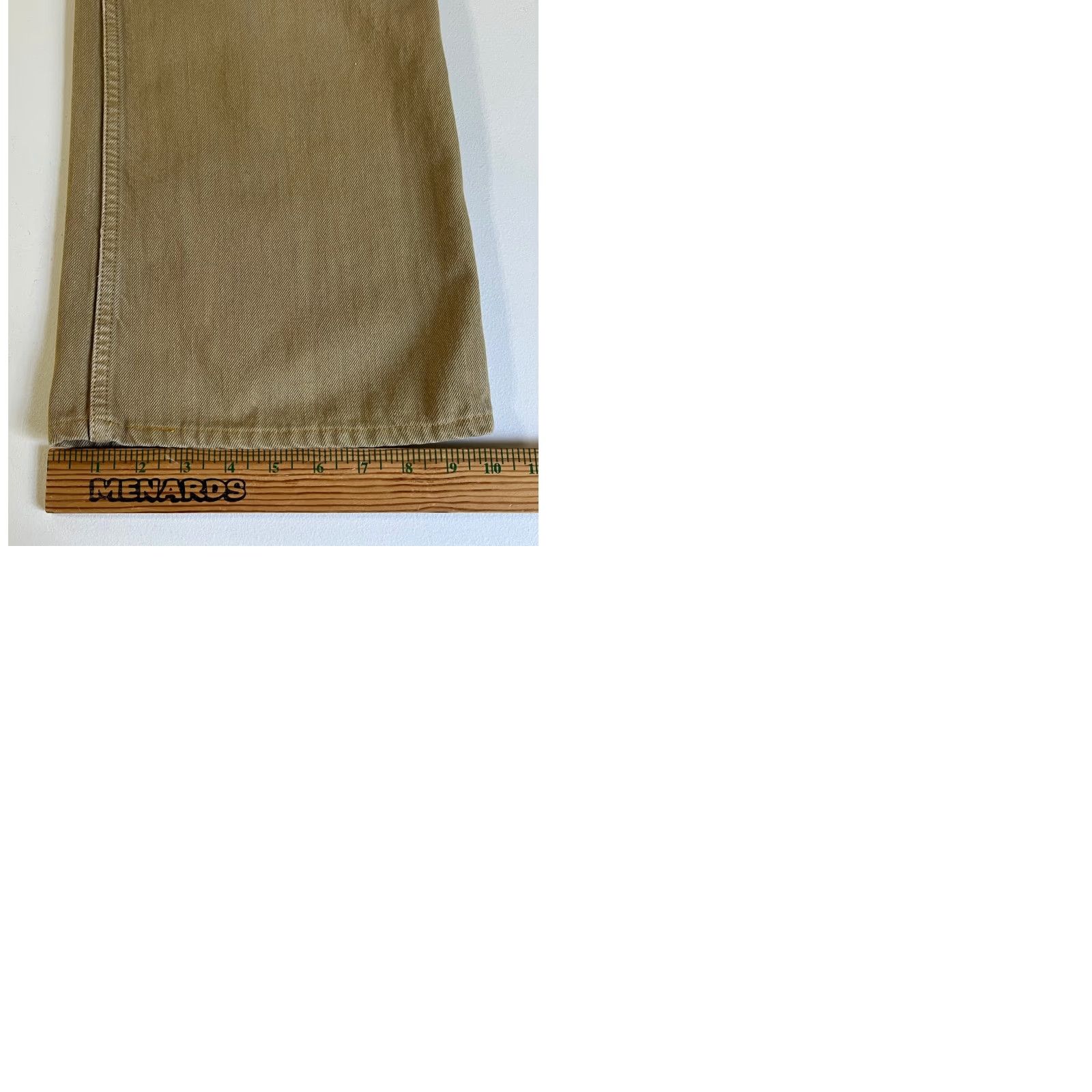 Polo Ralph Lauren VINTAGE Polo Ralph Lauren Jeans Bootcut Men 40x30 Khaki 100% Cotton 5-Pocket USA Workman's Manufacturing 40 Inseam Regular Denim Vintage Shirt? Size US L / EU 52-54 / 3 - 11 Thumbnail
