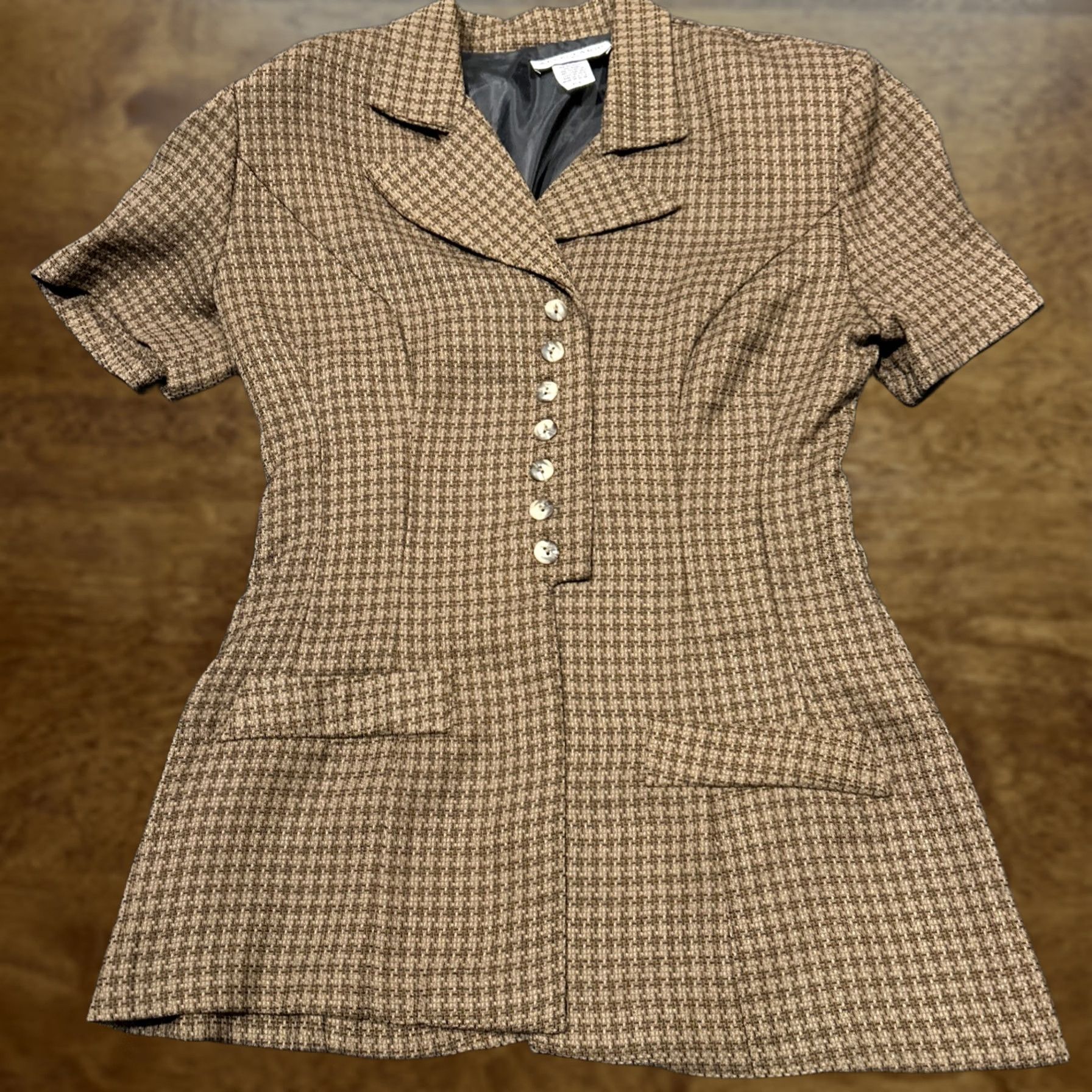 Paige Alyn Paige Blouse Womens 9/10 Brown Polyester Blend Button Down Top Business B20 Size M / US 6-8 / IT 42-44 - 1 Thumbnail