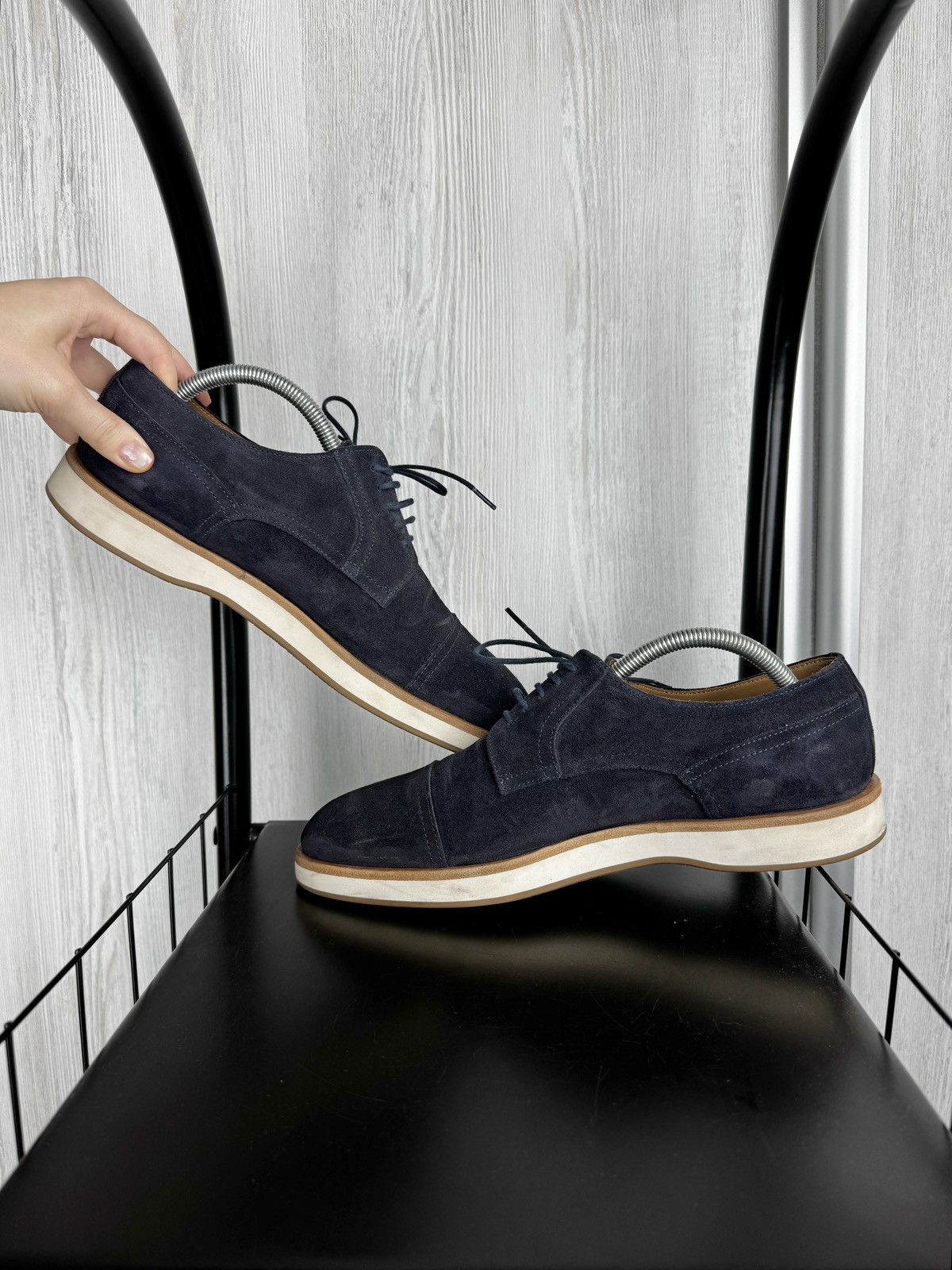Hugo Boss Boss Hugo Boss Men's Oracle Derby blue suede Size US 8.5 / EU 41-42 - 10 Thumbnail