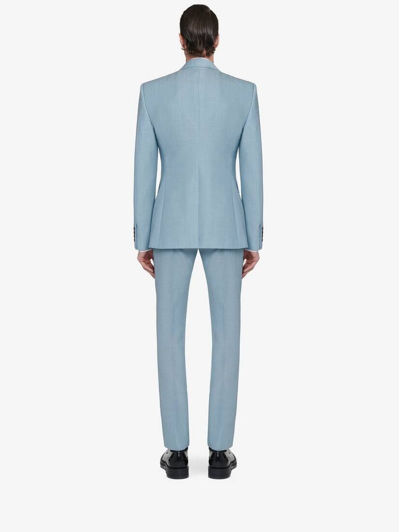 Alexander McQueen o1srvl11e0226 Neat Shoulder Single-Breasted Jacket Pale Blue Size US M / EU 48-50 / 2 - 5 Thumbnail