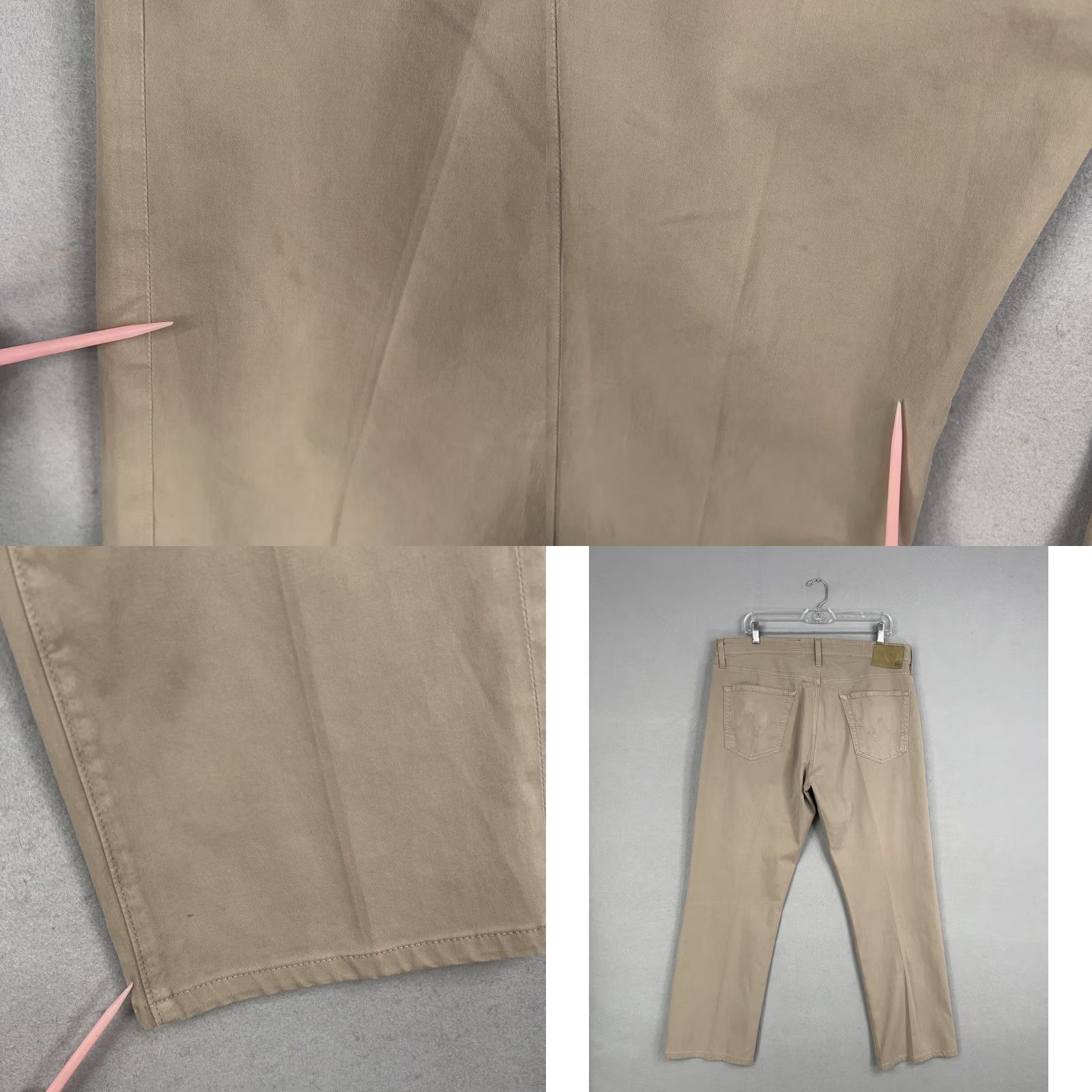 Vintage AG The Protégé Pants Mens 36 Khaki Stretch Classic Straight Size US 36 / EU 52 - 8 Thumbnail