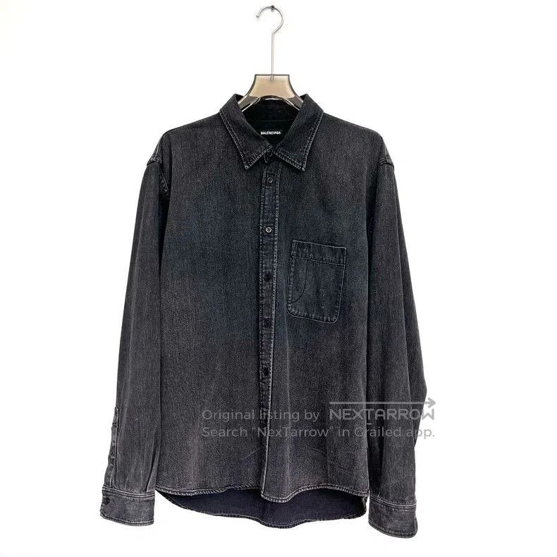Balenciaga Balenciaga Denim Long Sleeve Shirt. Size US M / EU 48-50 / 2 - 1 Thumbnail