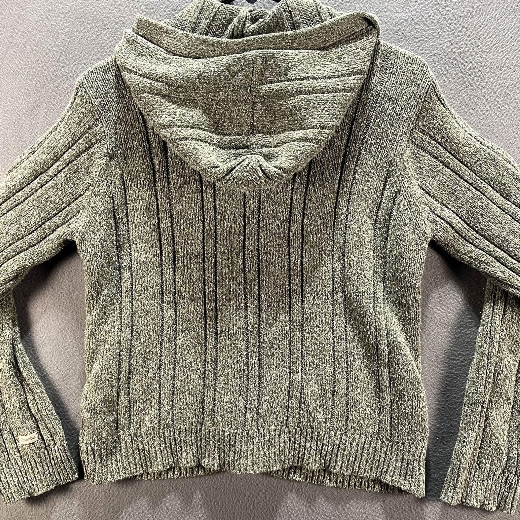 Vintage Columbia Womens Sweater Large Green Hooded Cardigan Knit Outdoors Cable Knit Size L / US 10 / IT 46 - 3 Thumbnail