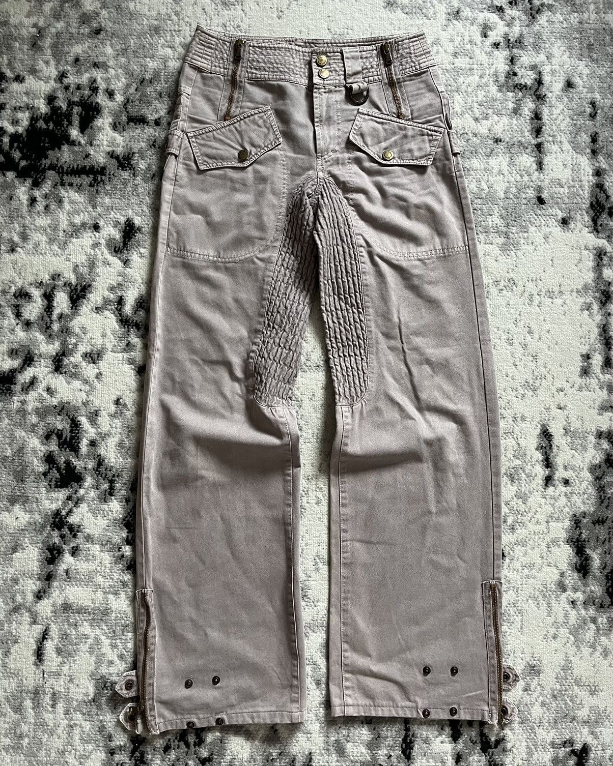 image of Archival Clothing x Dolce Gabbana Aw03 Dolce & Gabbana Backpacker Cargo Pants in Grey (Size 30)