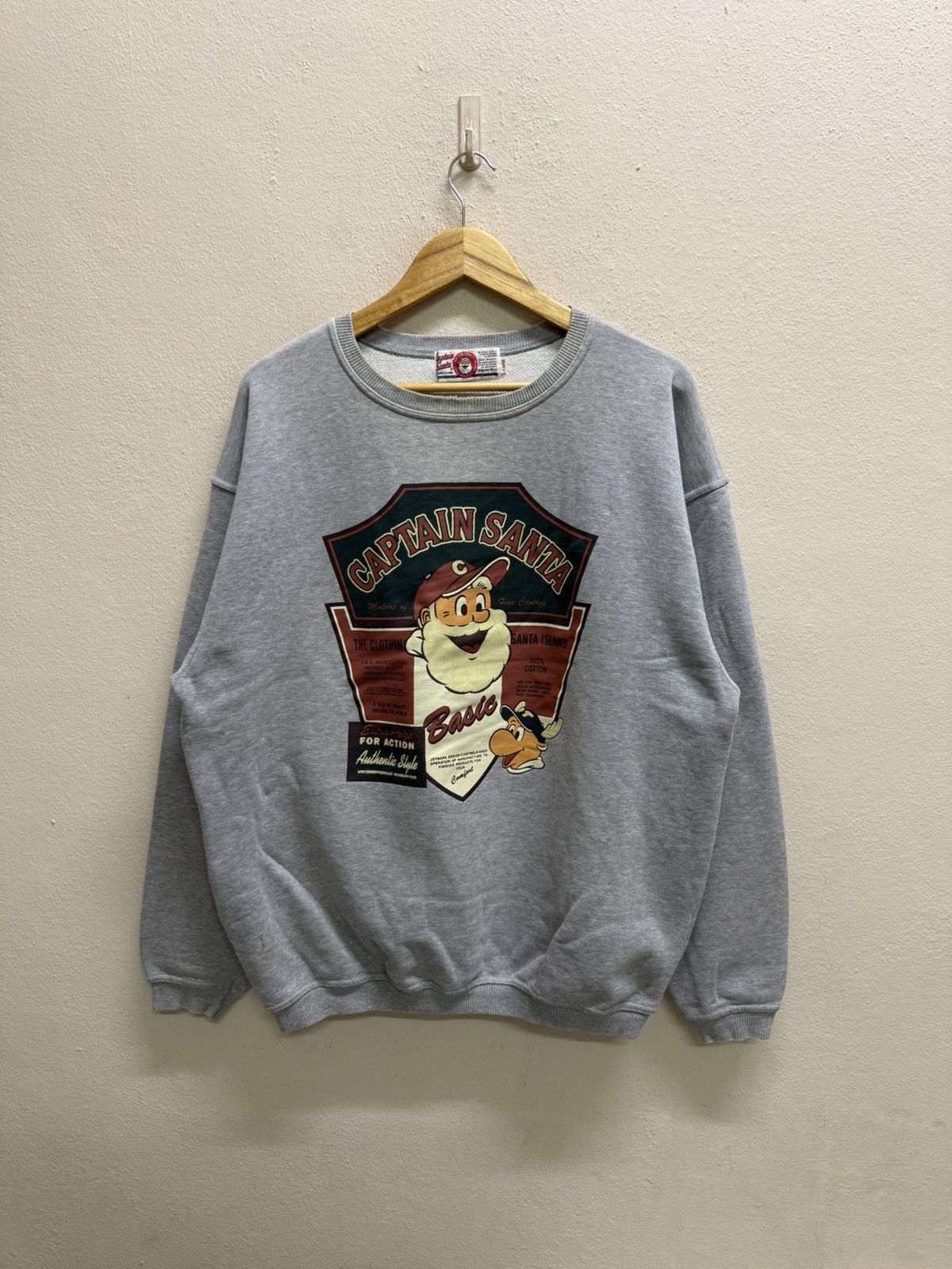 Vintage Vintage 90s Captain Santa Sweatshirt Size US XL / EU 56 / 4 - 17 Thumbnail