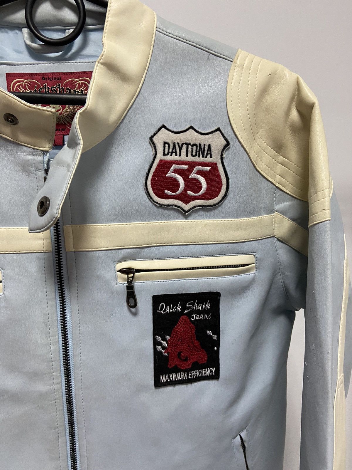 NASCAR × Vintage Quickshark Racing leather Jacket Vintage nascar Size US L / EU 52-54 / 3 - 8 Thumbnail