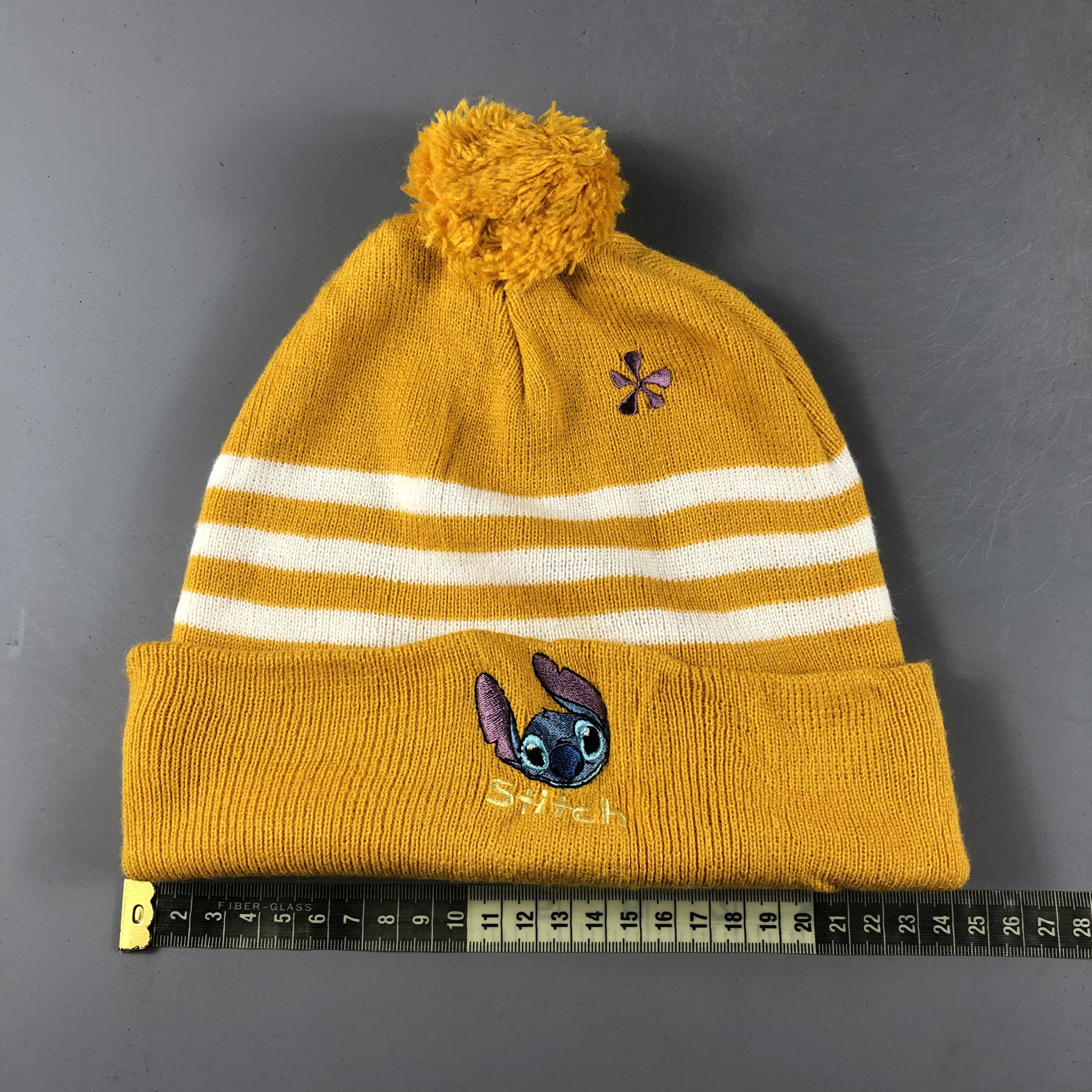Disney × Vintage Stitch x Disney Bobble Beanie Snow Hat Snow Cap -D415 Size ONE SIZE - 3 Thumbnail