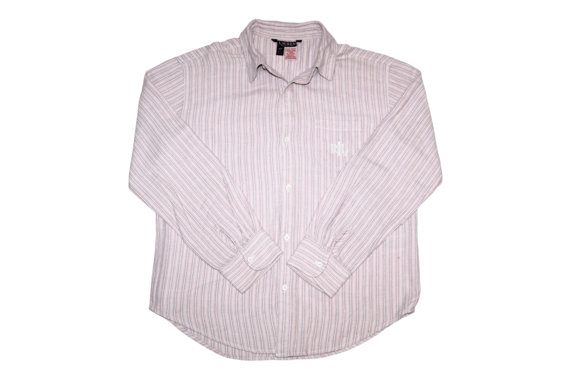 Lauren Ralph Lauren VTG Lauren R.L. logo embroidery striped flannel shirt Size US S / EU 44-46 / 1 - 1 Thumbnail