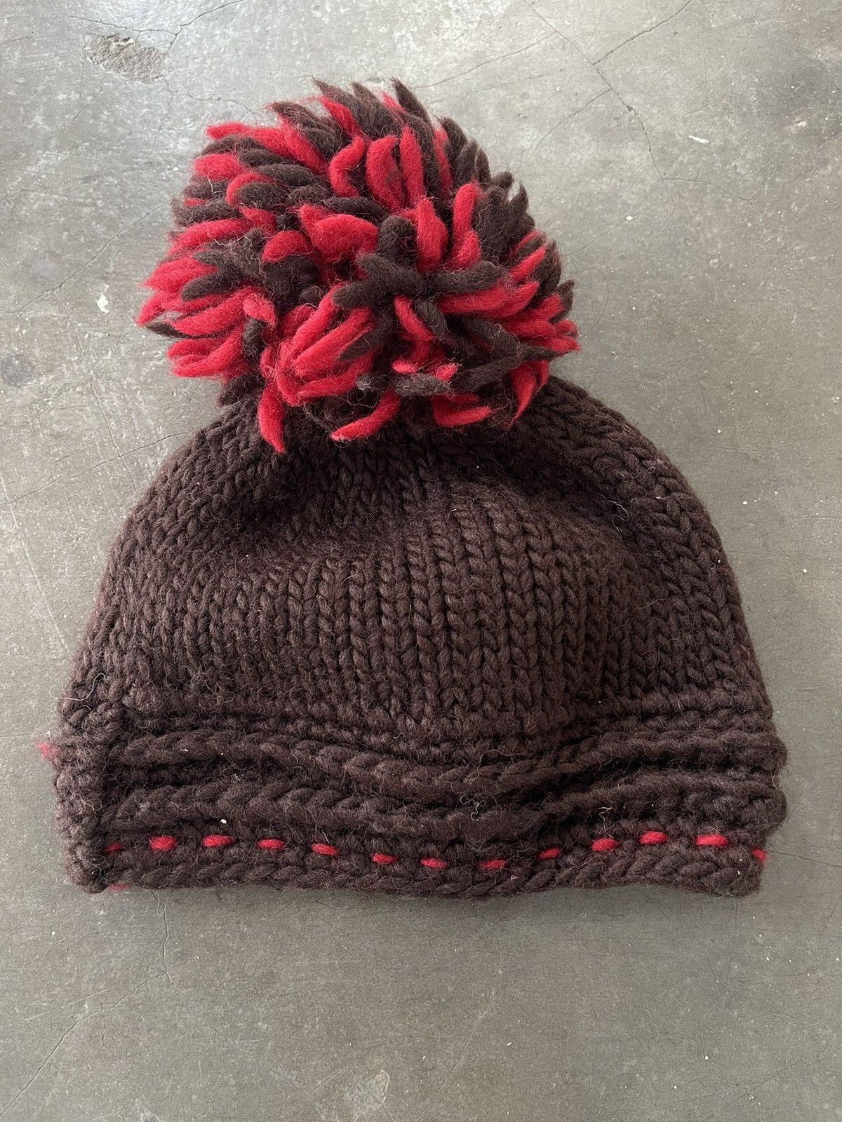Vivienne Westwood Vivienne Westwood Knit Cap Pom Pom Red and Black Color Size ONE SIZE - 2 Thumbnail