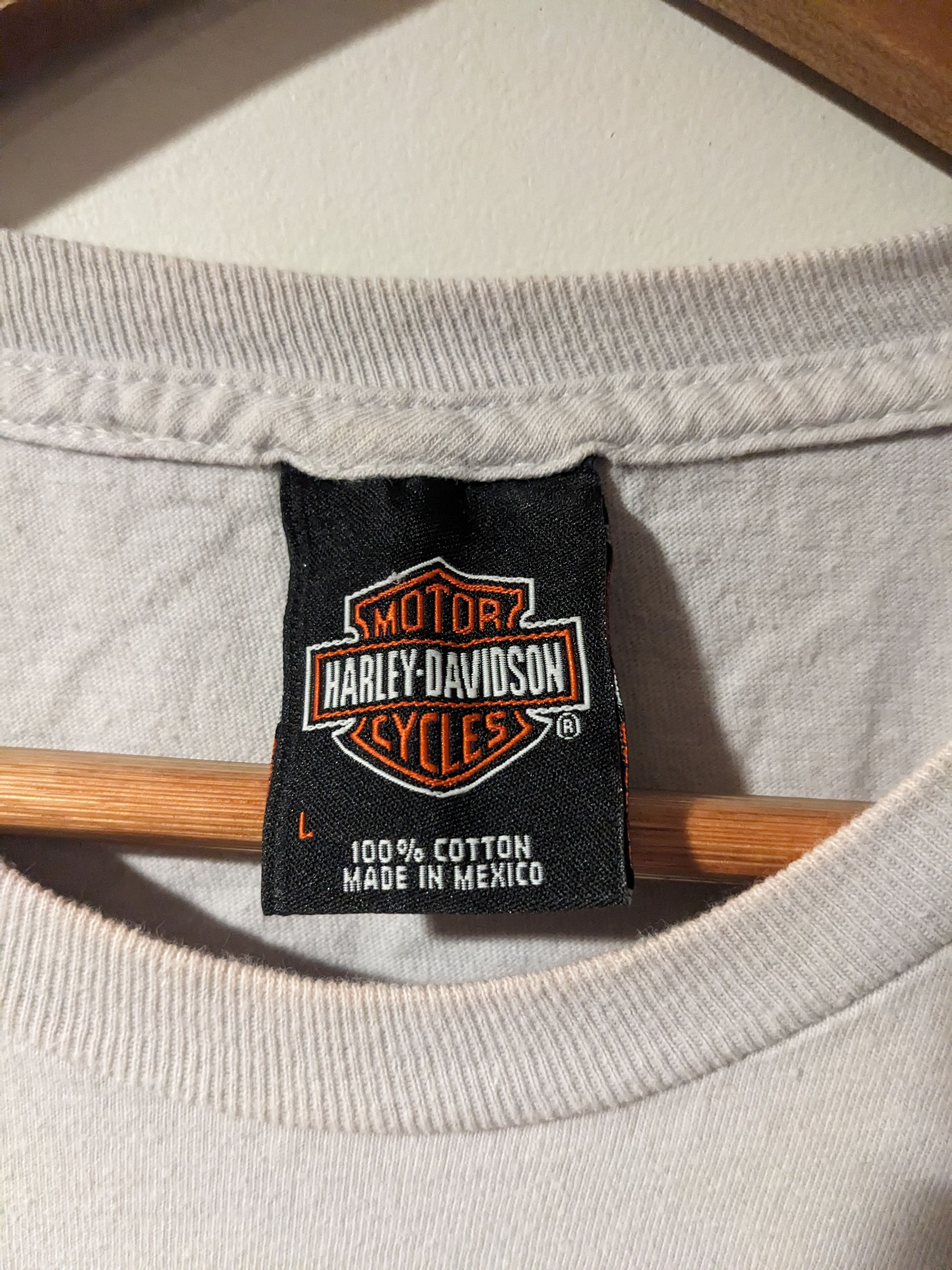 Harley Davidson × Vintage Vintage 2010 Harley Davidson Motorcycle Pin Up Vegas T-Shirt Size US L / EU 52-54 / 3 - 3 Thumbnail