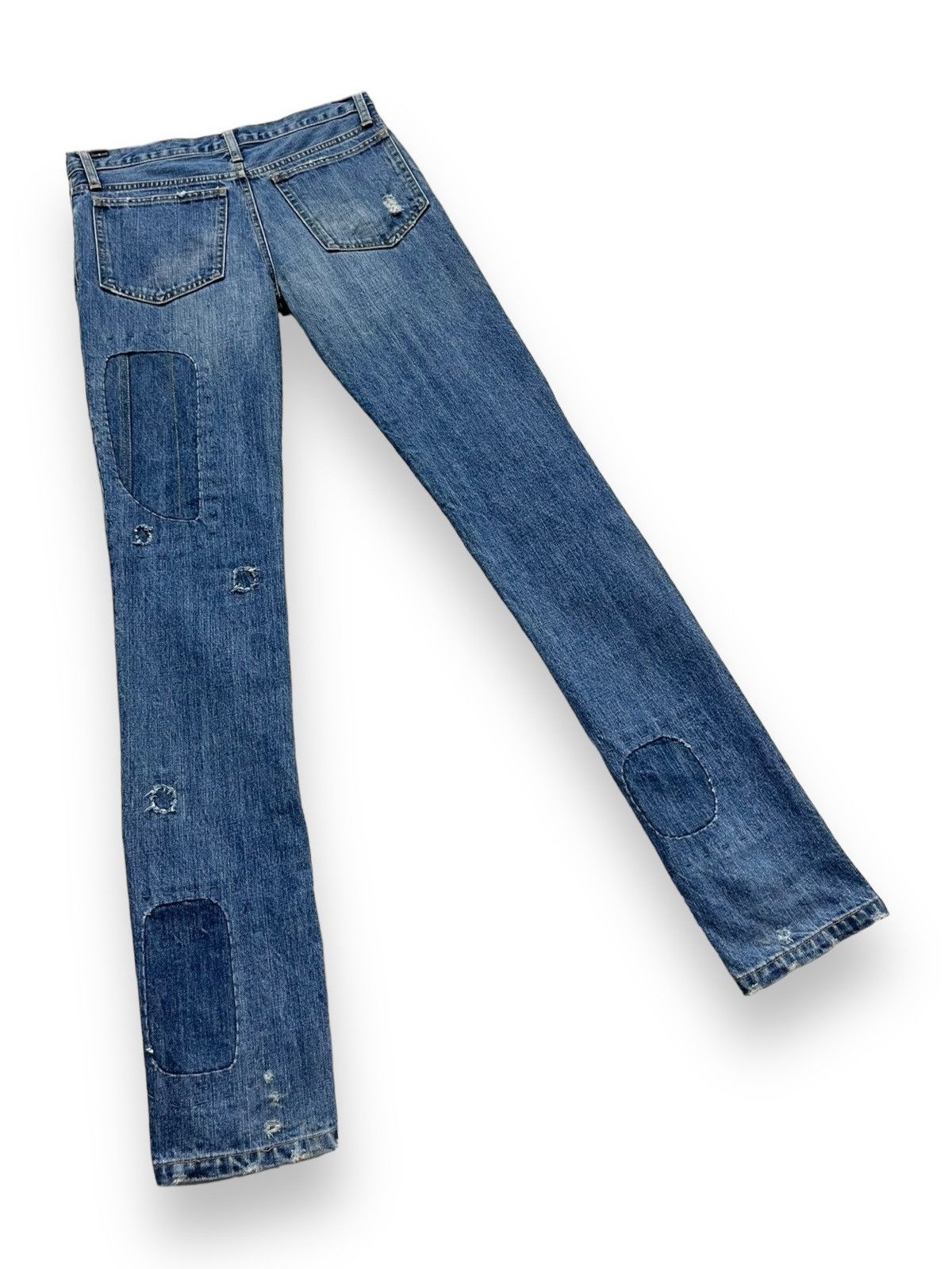 Issey Miyake 🔥Vintage TSUMORI CHISATO Patchwork Denim Super Skinny Jeans Size 27" / US 4 / IT 40 - 4 Thumbnail